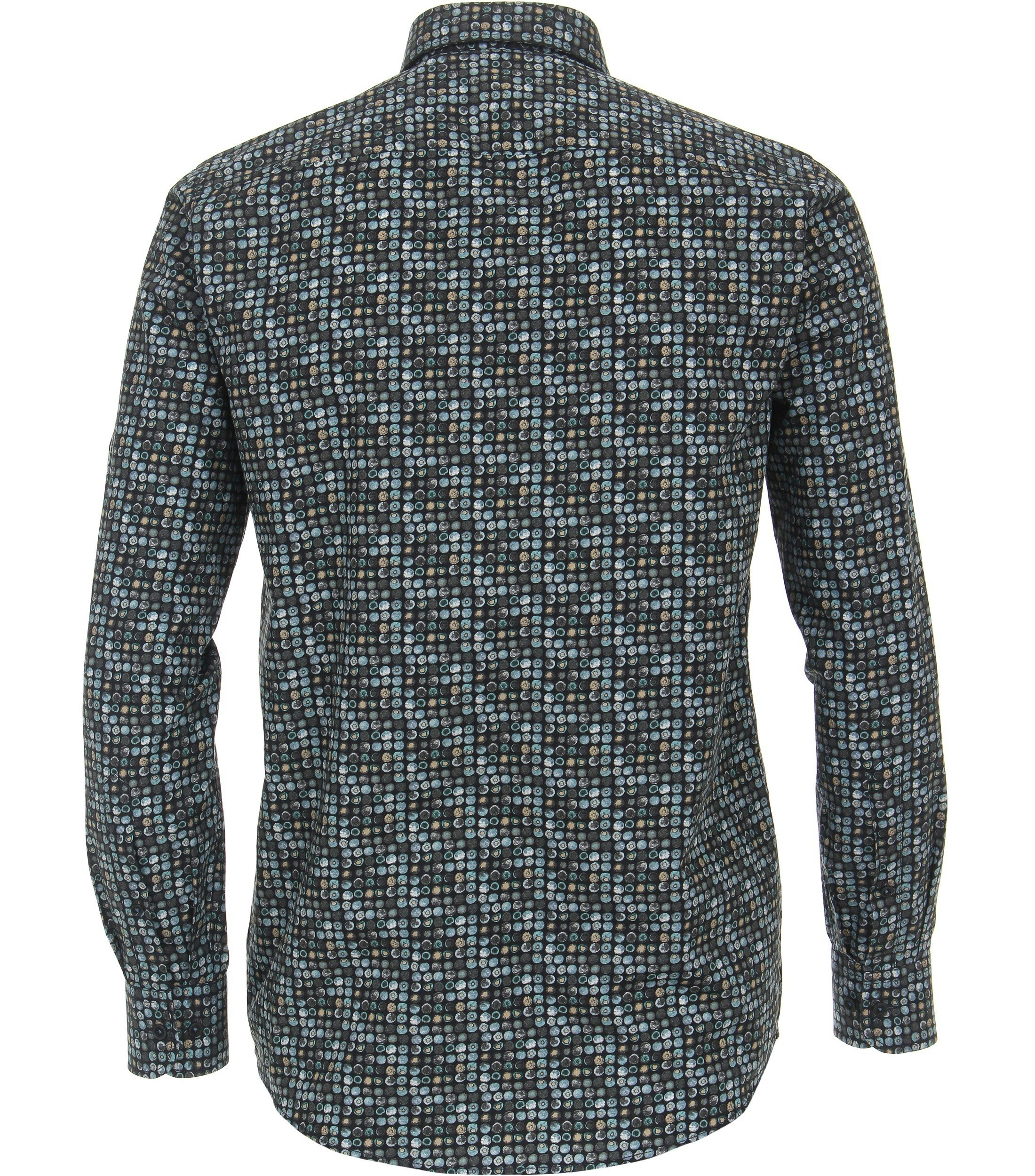 Ein Freizeithemd im Print Muster in der Farbe Türkis