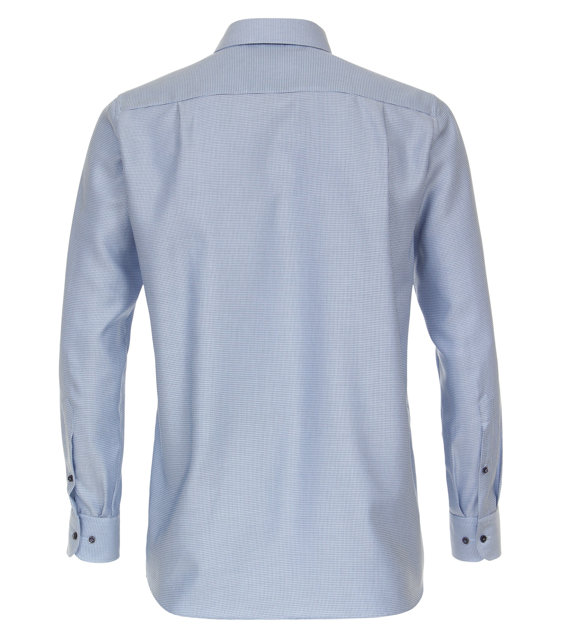 Ein Businesshemd im uni Muster in der Farbe Mittelblau