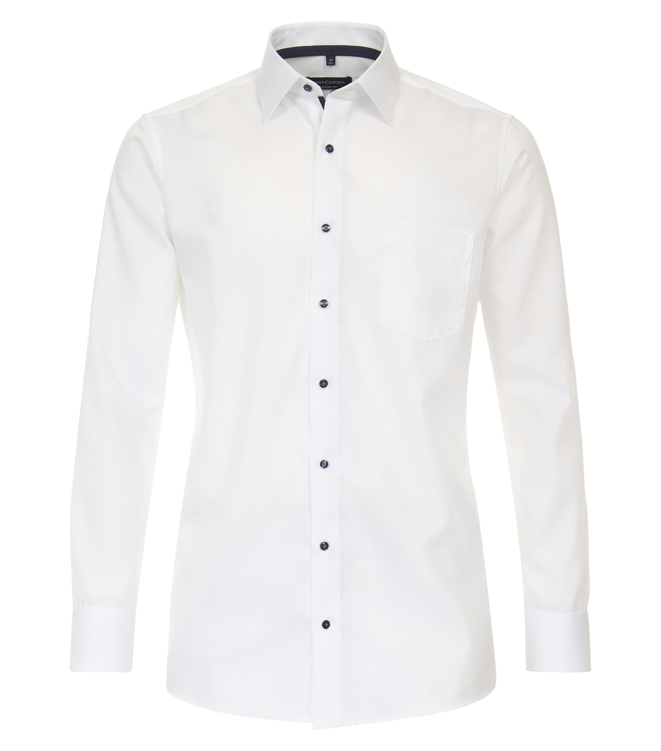 Ein Businesshemd im uni Muster in der Farbe Weiß