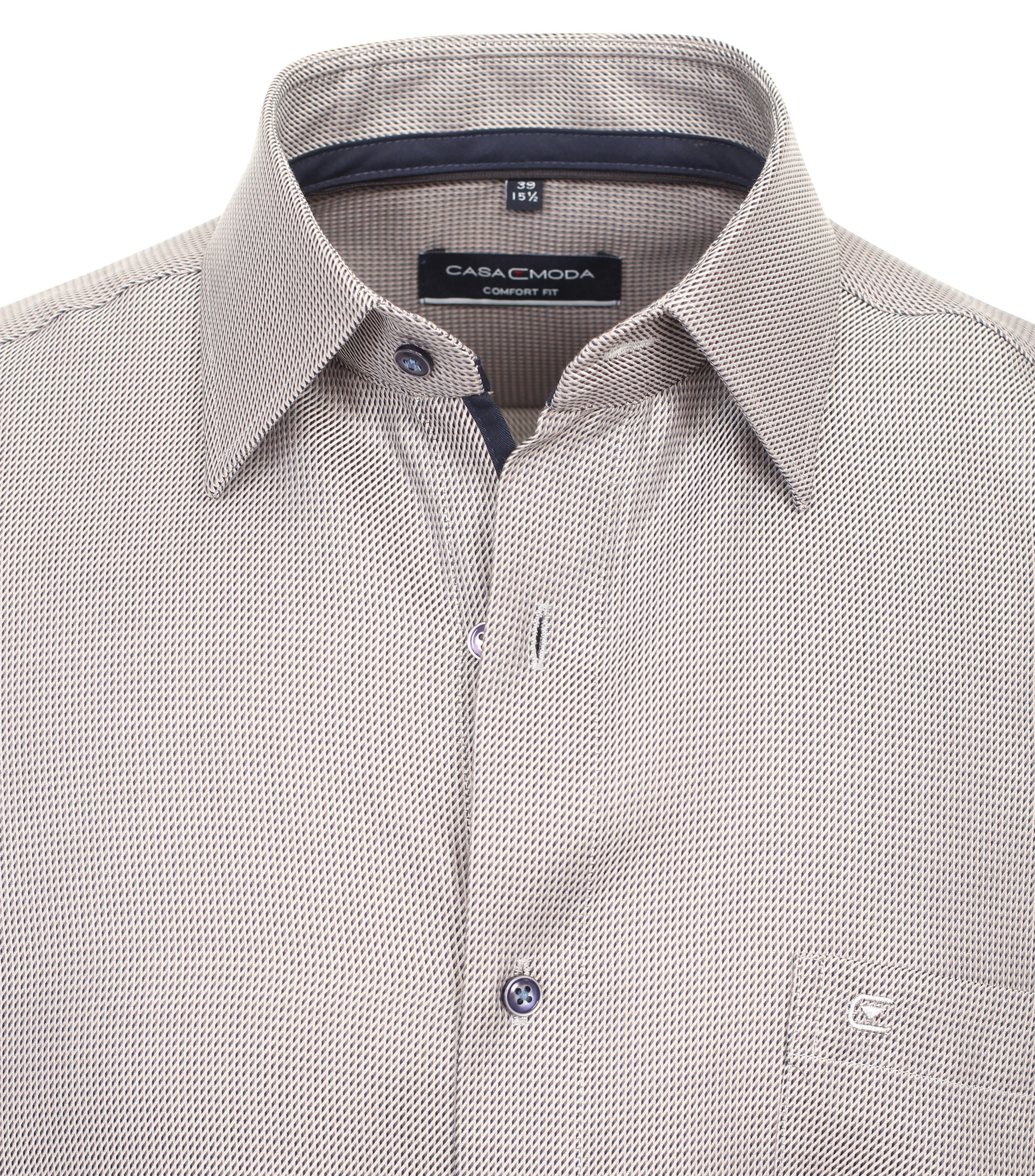 Ein Businesshemd im uni Muster in der Farbe Hellbraun