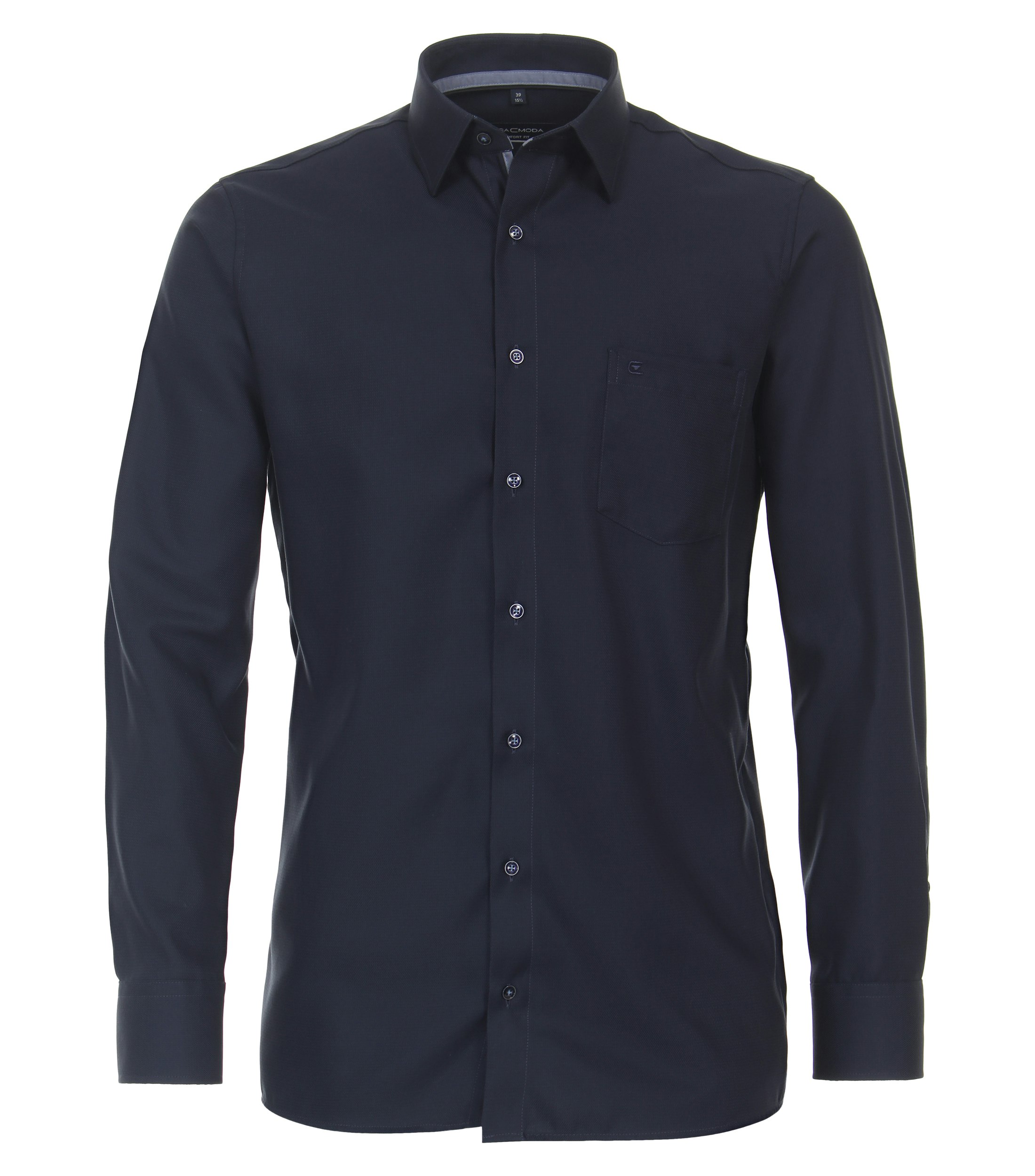 Ein Businesshemd im uni Muster in der Farbe Dunkelblau