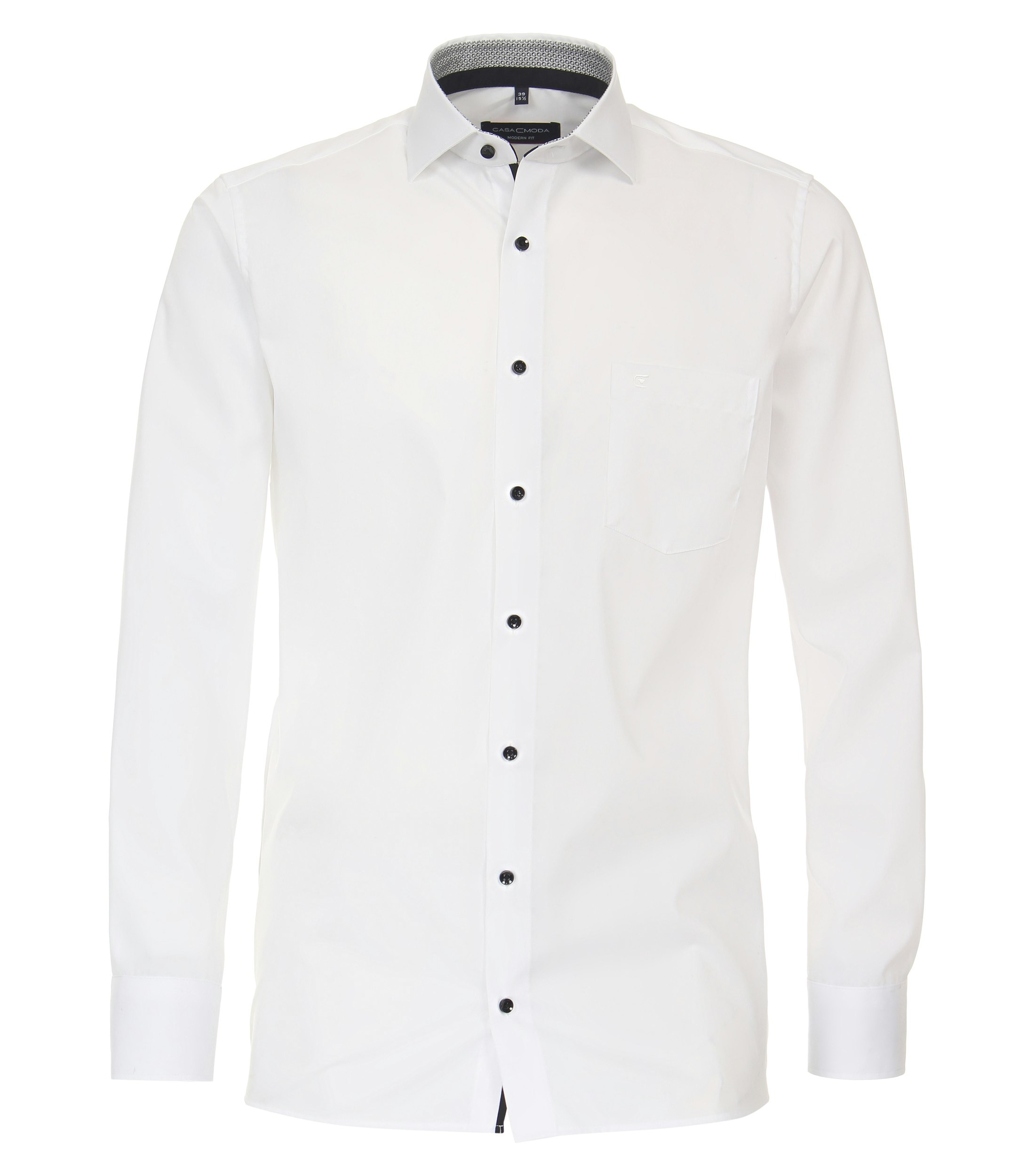 Ein Businesshemd im uni Muster in der Farbe Schneeweiß