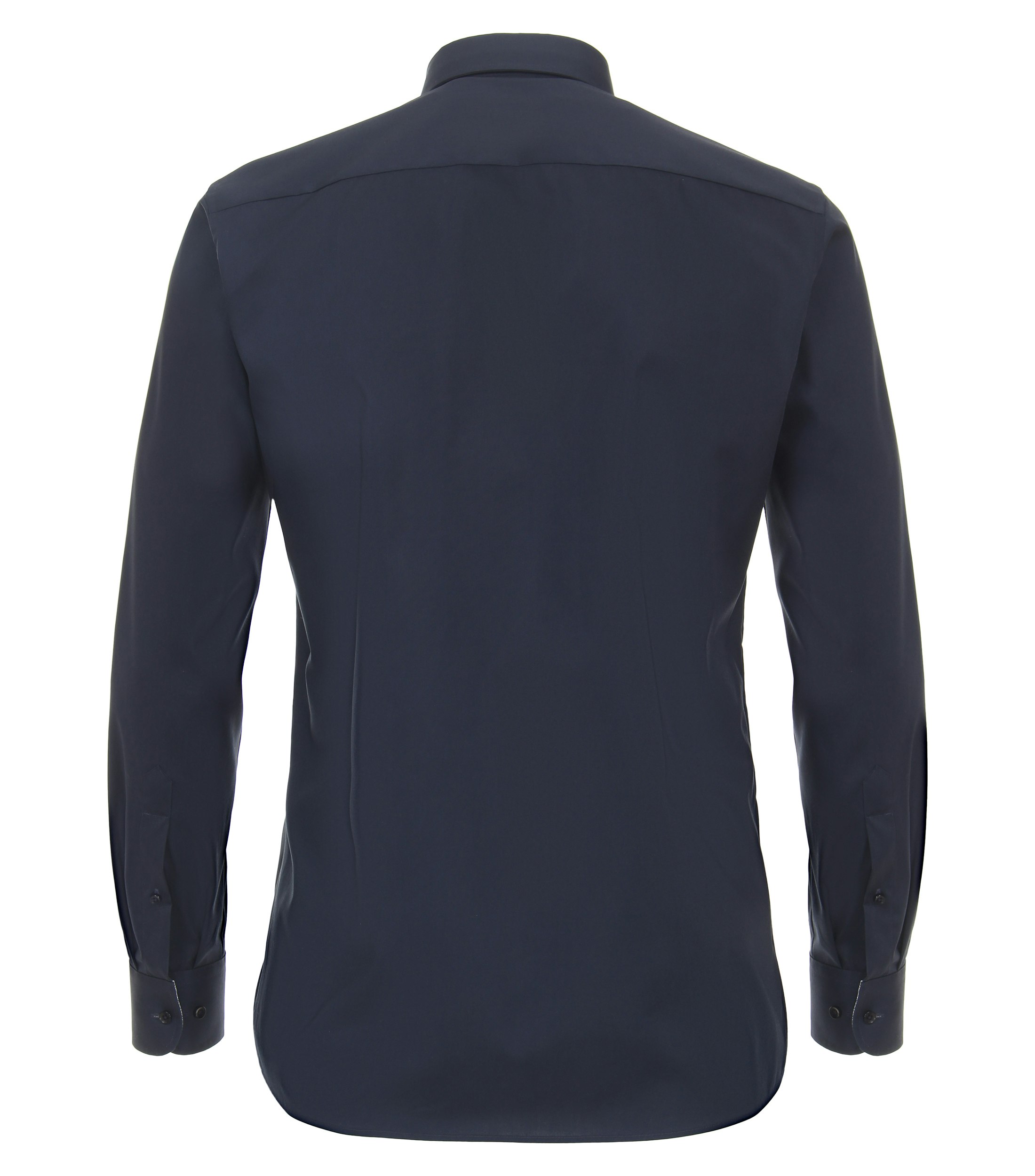 Ein Businesshemd im uni Muster in der Farbe Dunkelblau