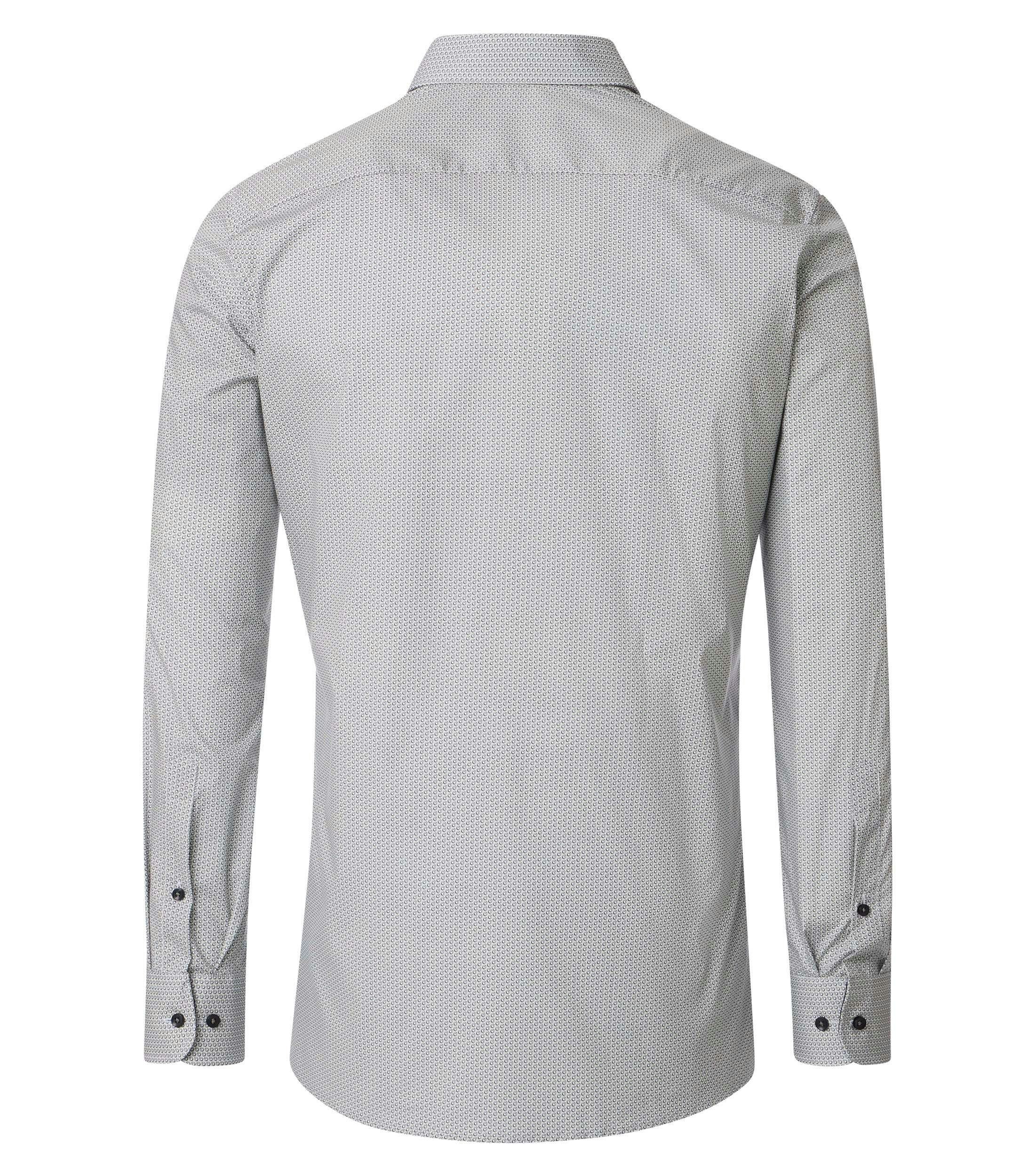 Ein Businesshemd im Print Muster in der Farbe Grau