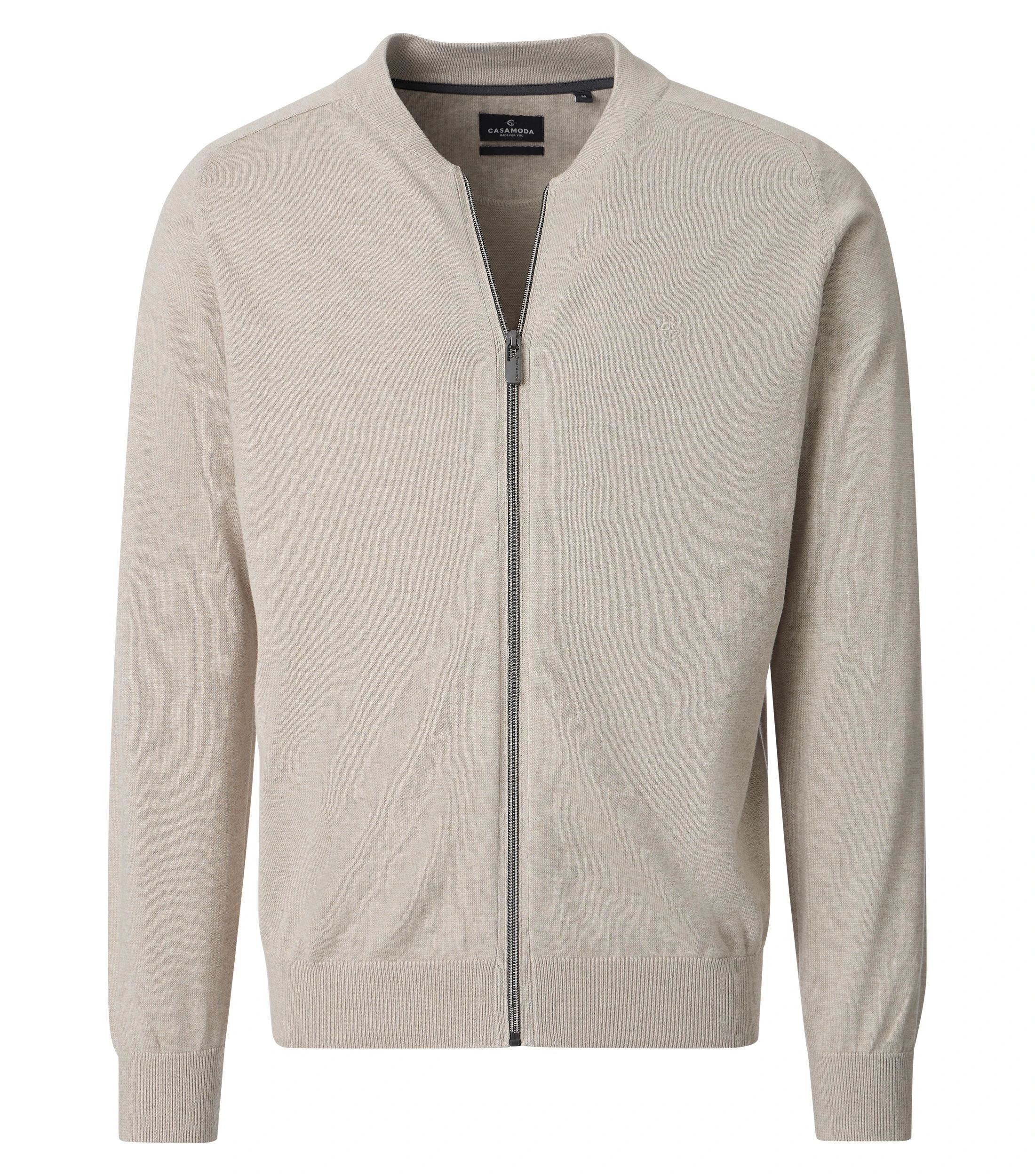 Strickjacke im unifarbenen Design in der Farbe Champagner