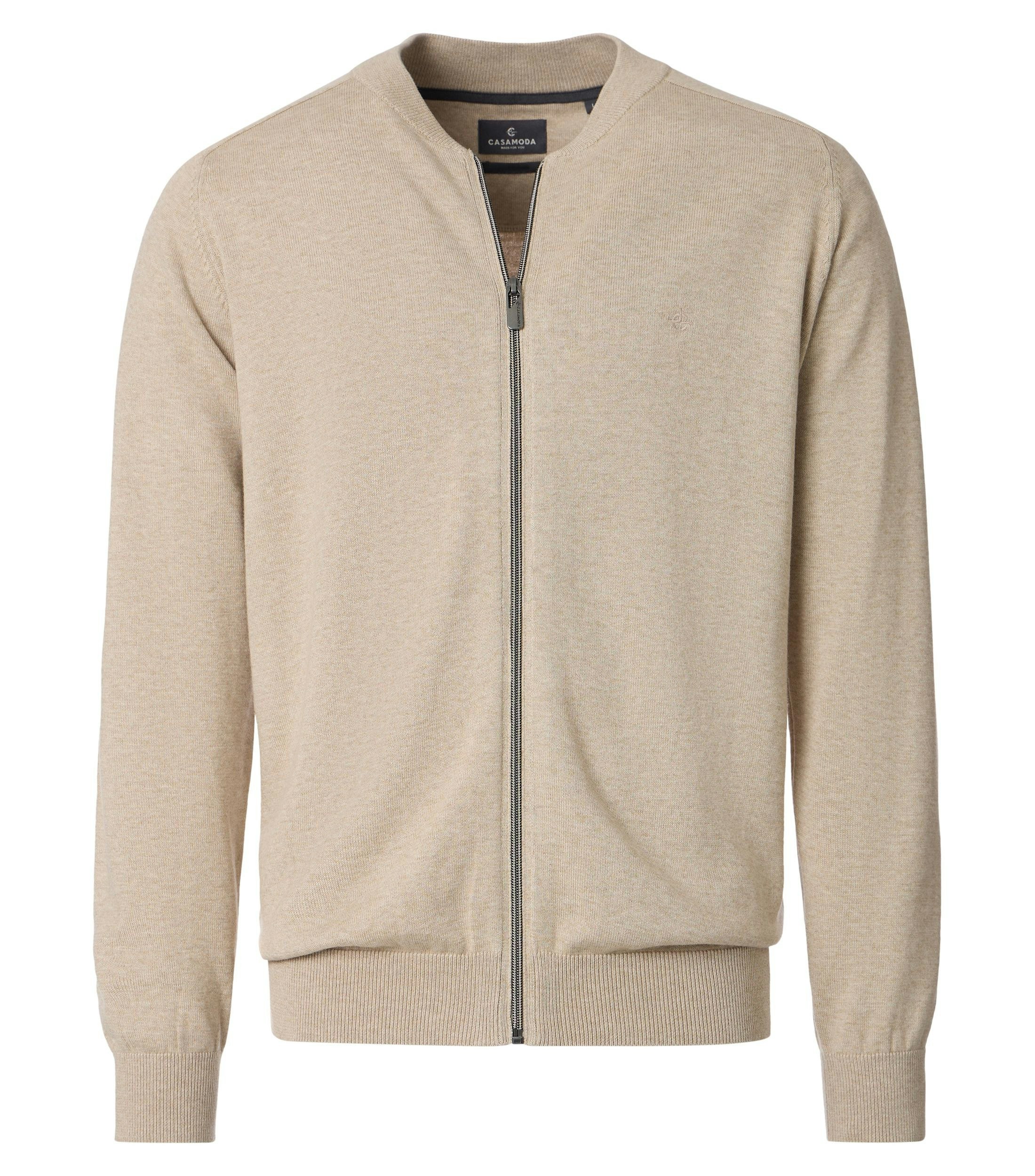 Strickjacke im unifarbenen Design in der Farbe Hellbeige