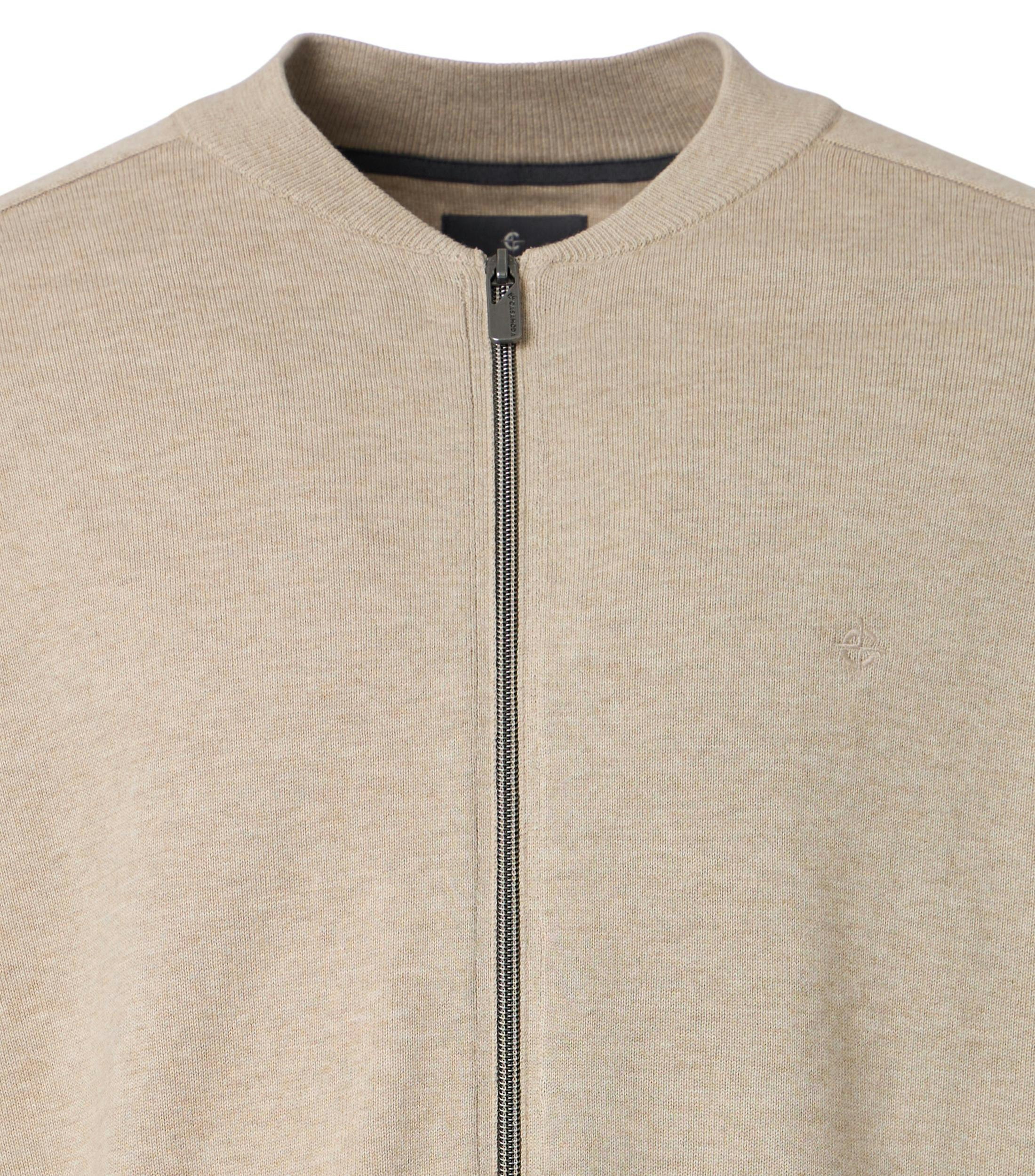 Strickjacke im unifarbenen Design in der Farbe Hellbeige