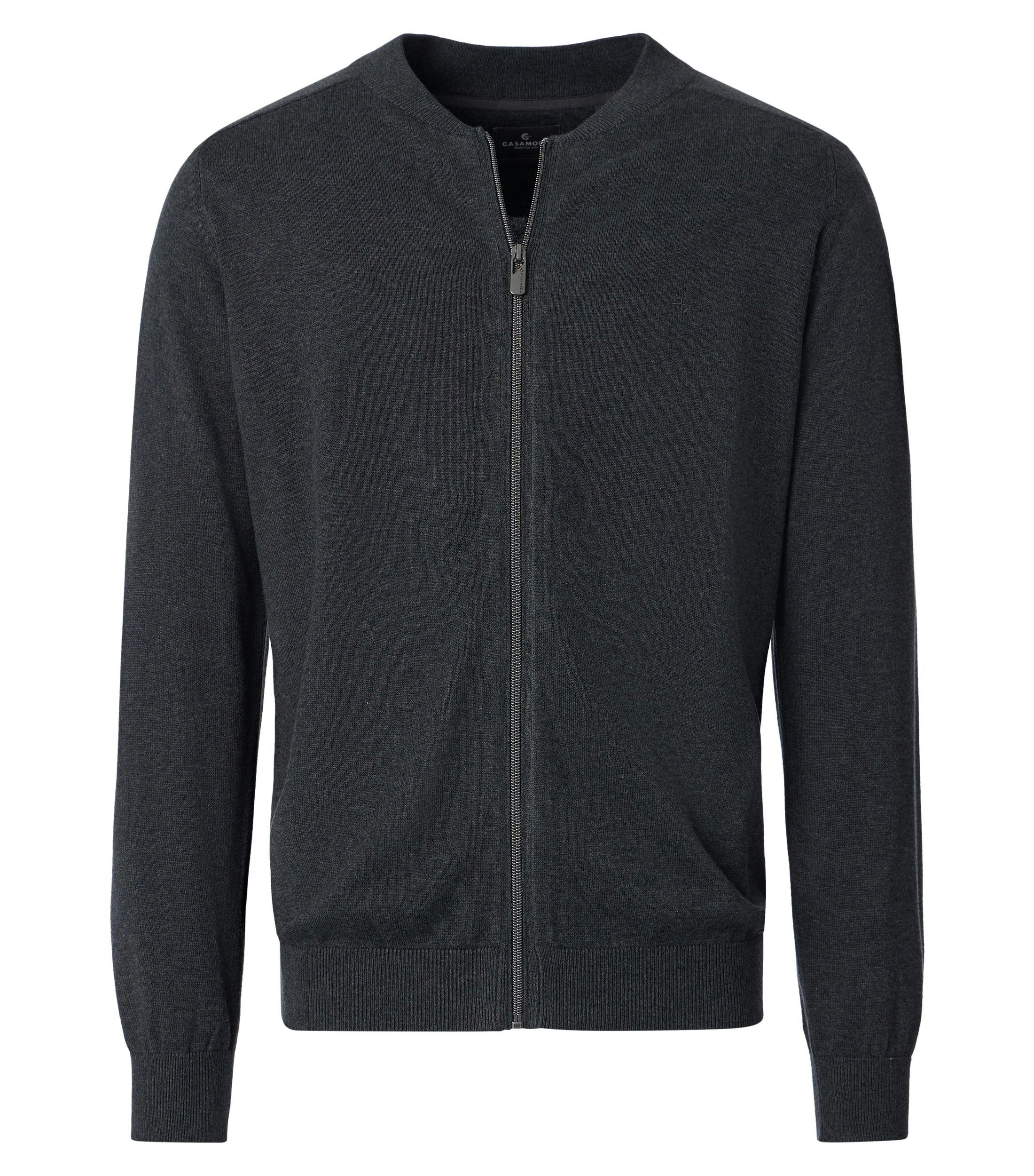 Strickjacke im unifarbenen Design in der Farbe Anthrazit