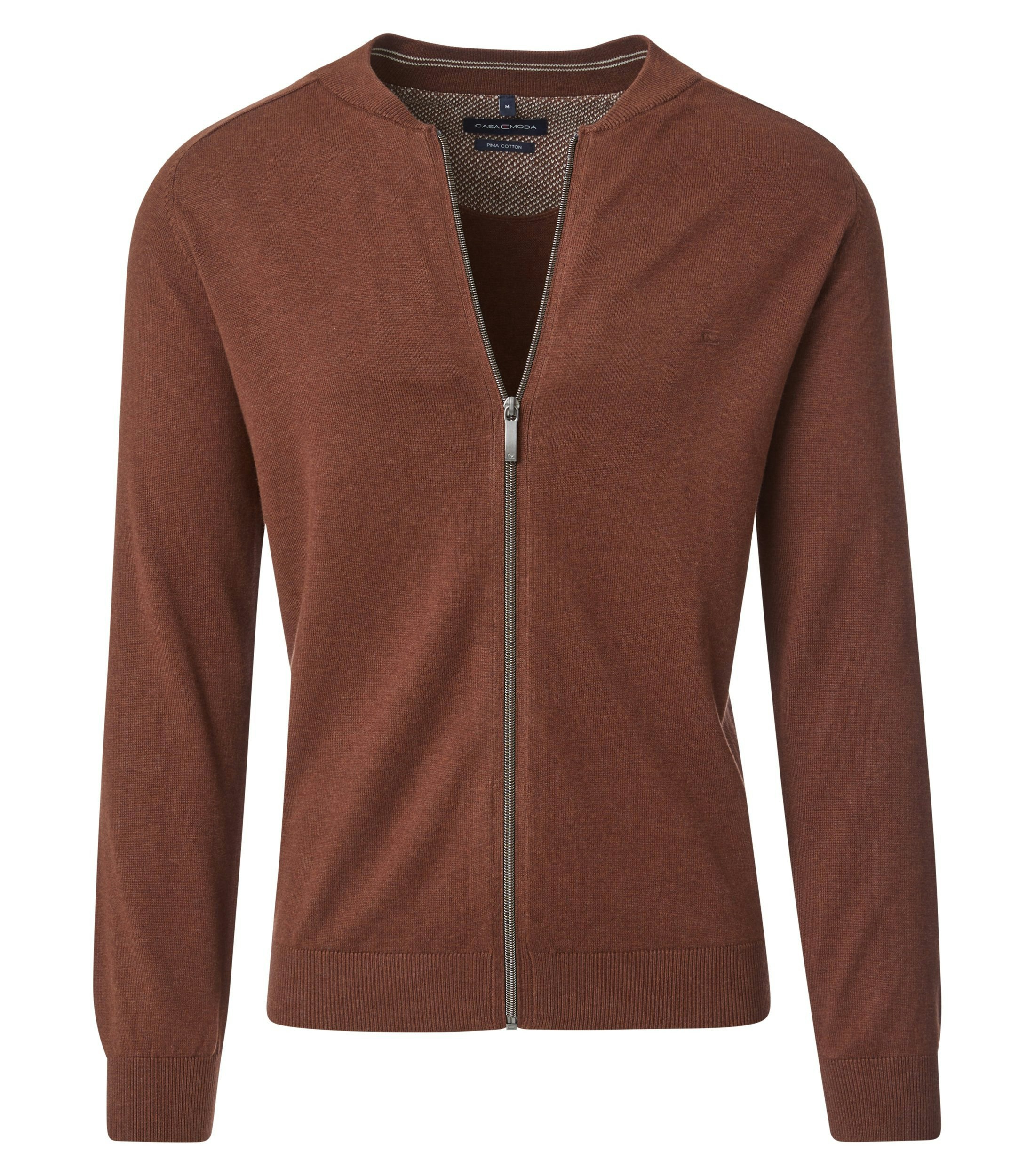 Strickjacke im unifarbenen Design in der Farbe Rotorange(496)