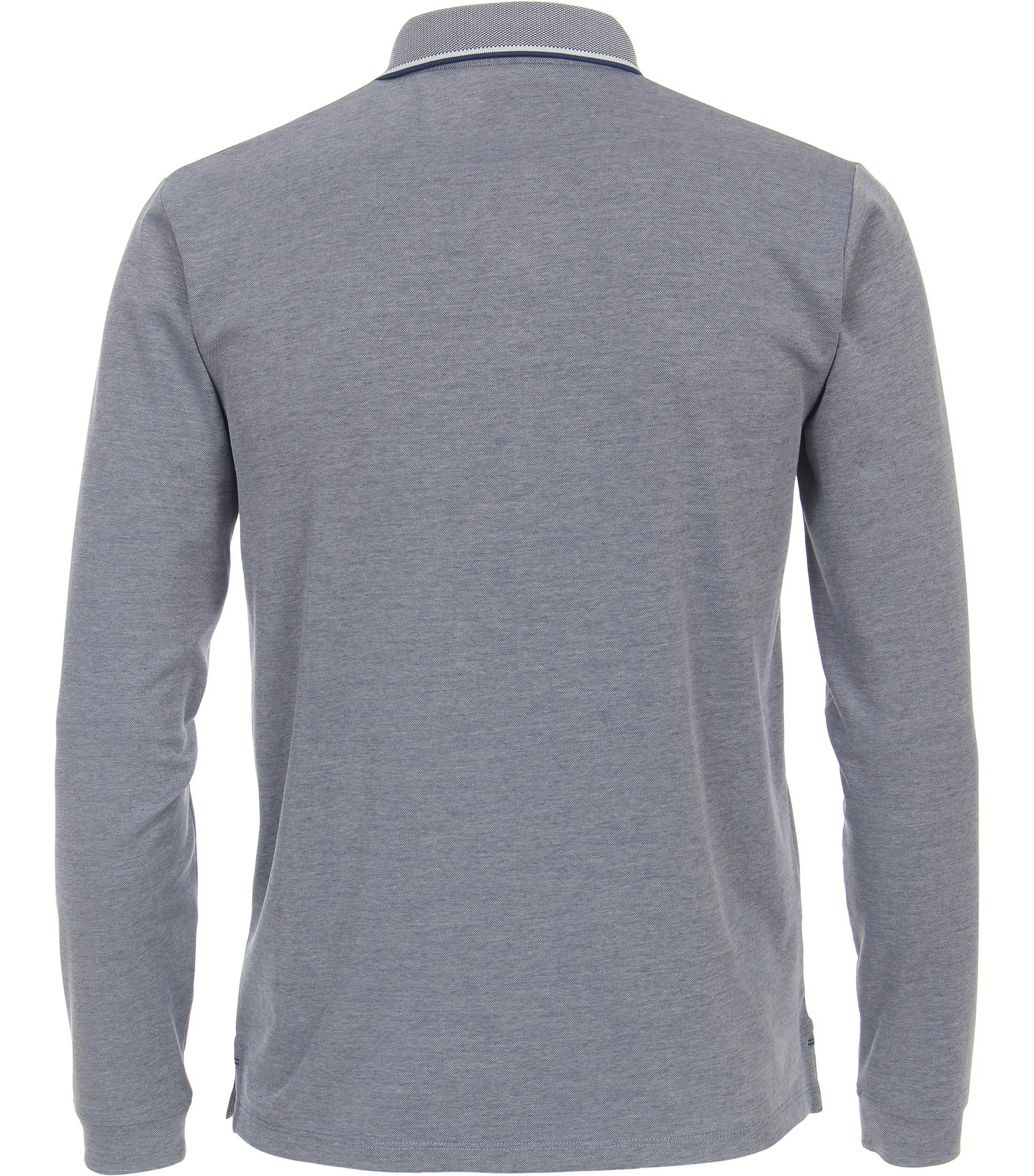 Ein Polo-Shirt im uni Muster in der Farbe Mittelblau