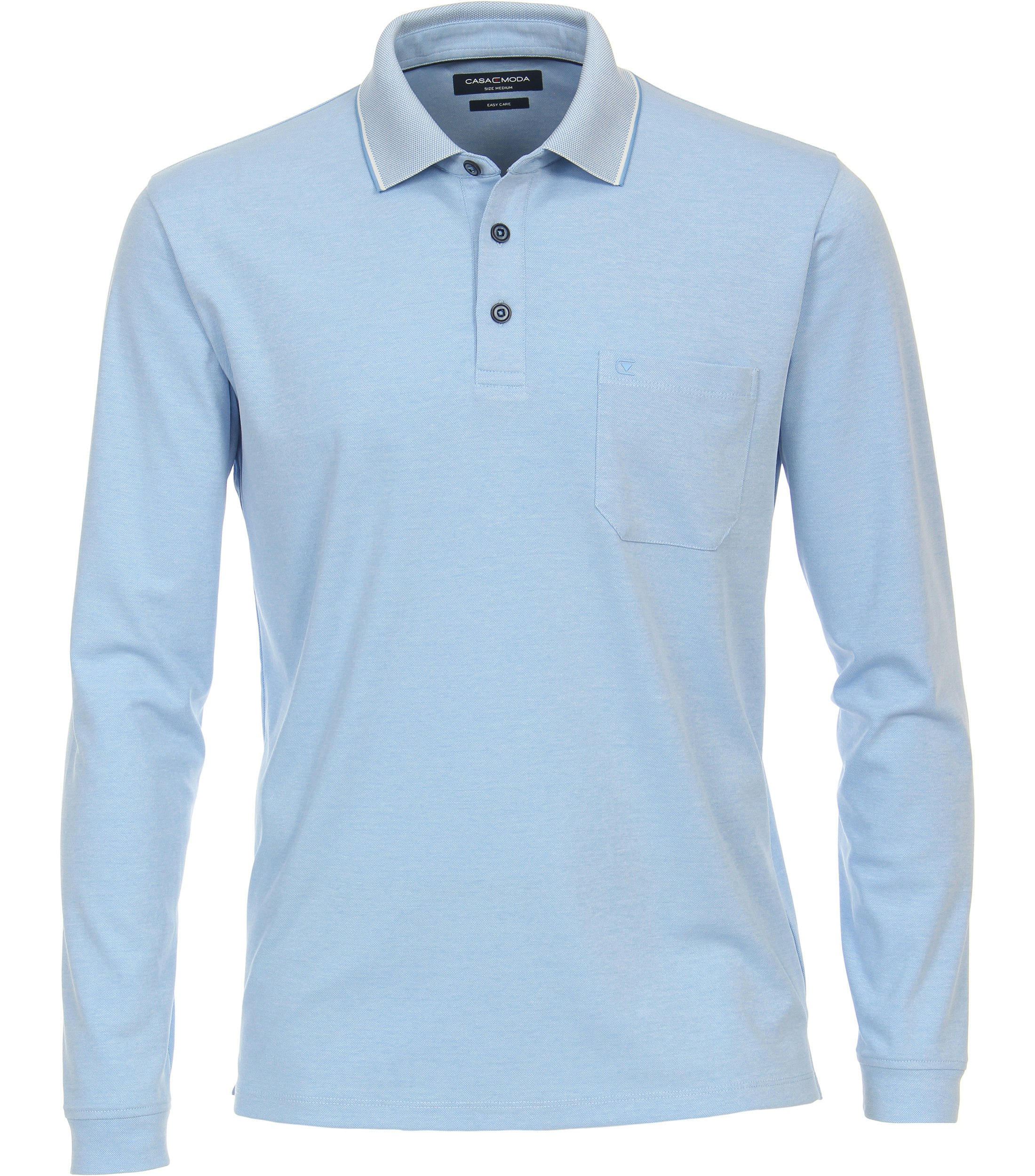 Ein Polo-Shirt im uni Muster in der Farbe Hellblau