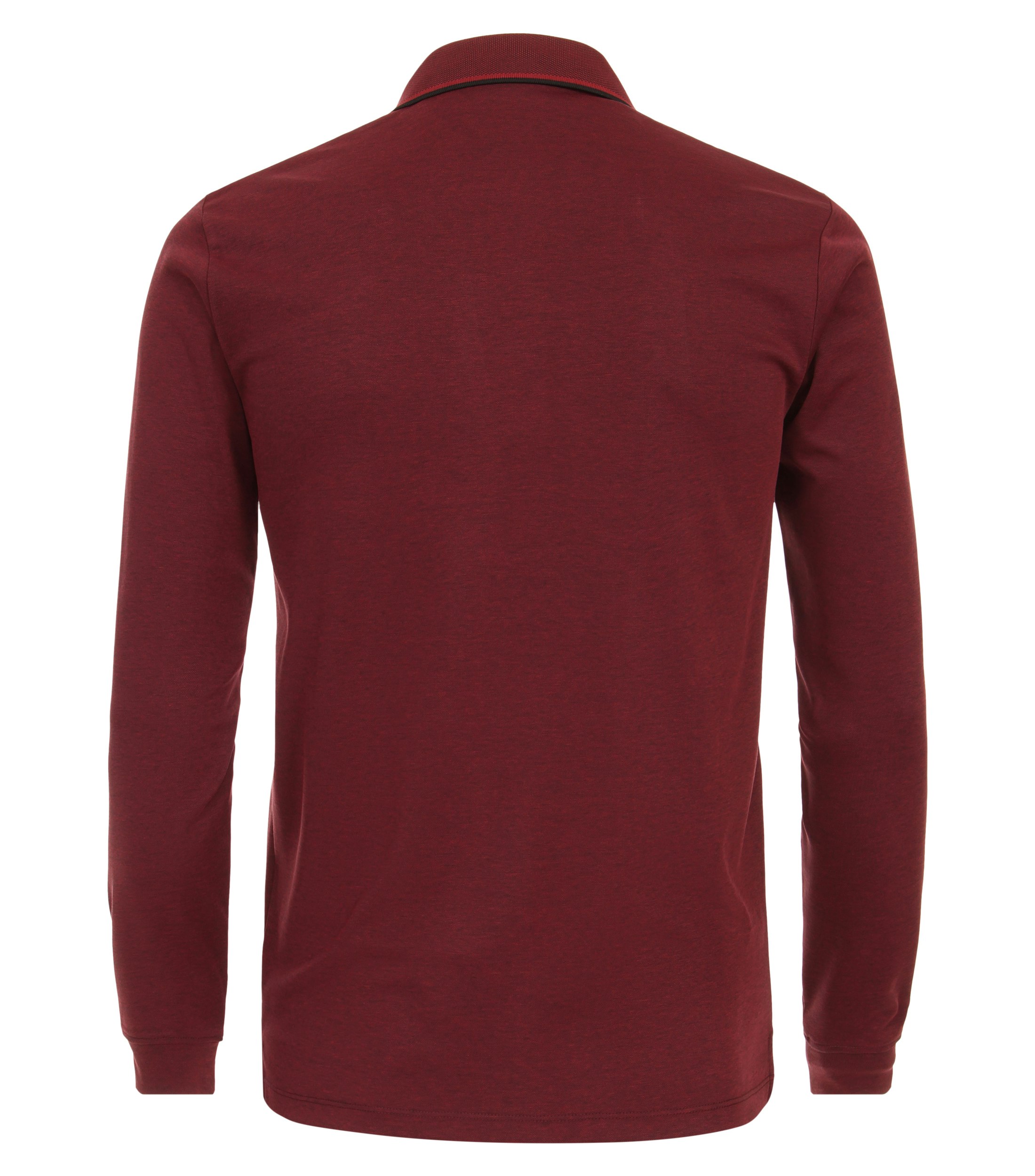 Ein Polo-Shirt im uni Muster in der Farbe Dunkelrot