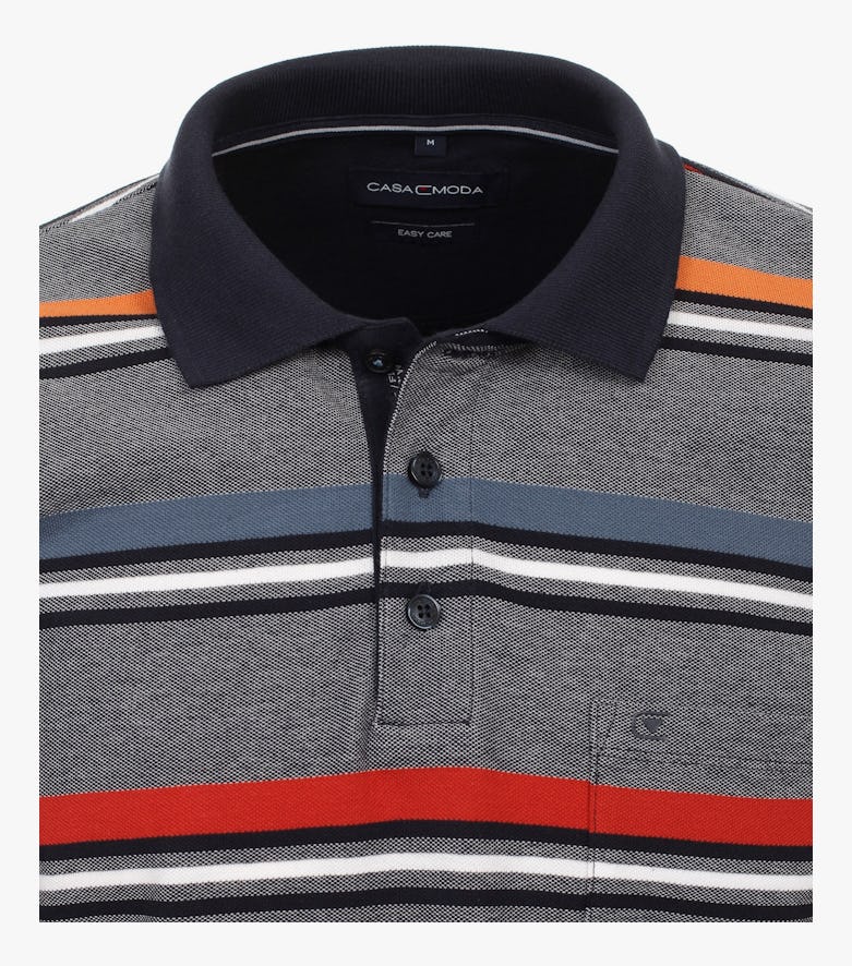 Polo-Shirt Langarm in Orange - CASAMODA