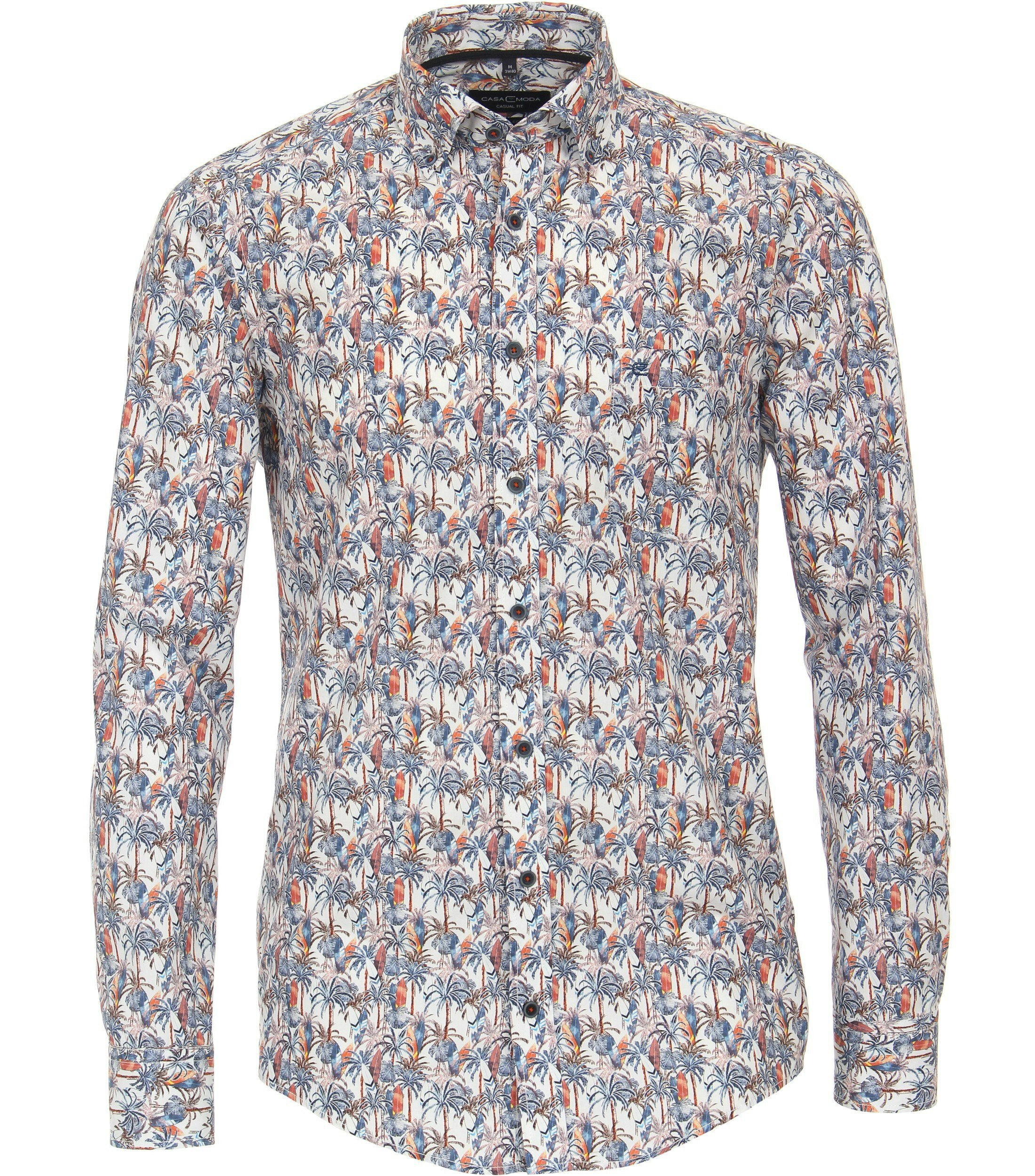 Ein Freizeithemd im Print Muster in der Farbe Mittelblau