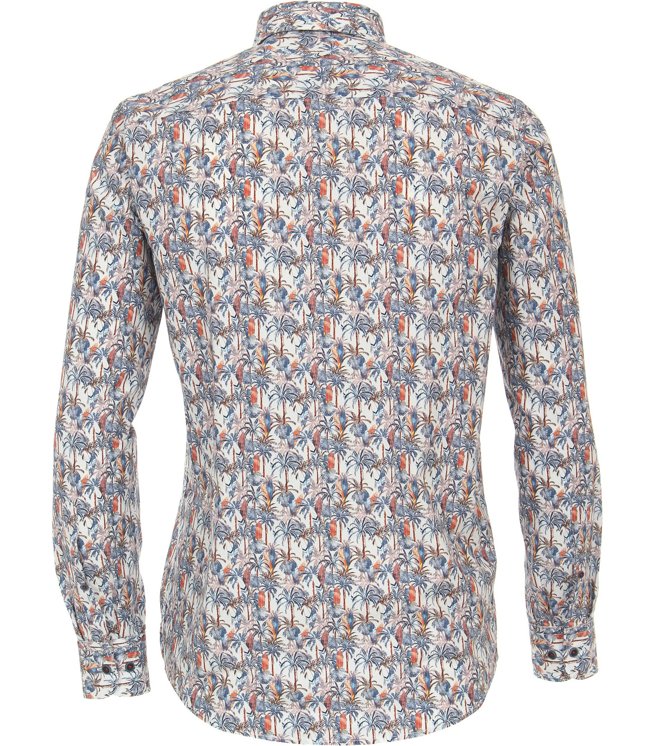 Ein Freizeithemd im Print Muster in der Farbe Mittelblau