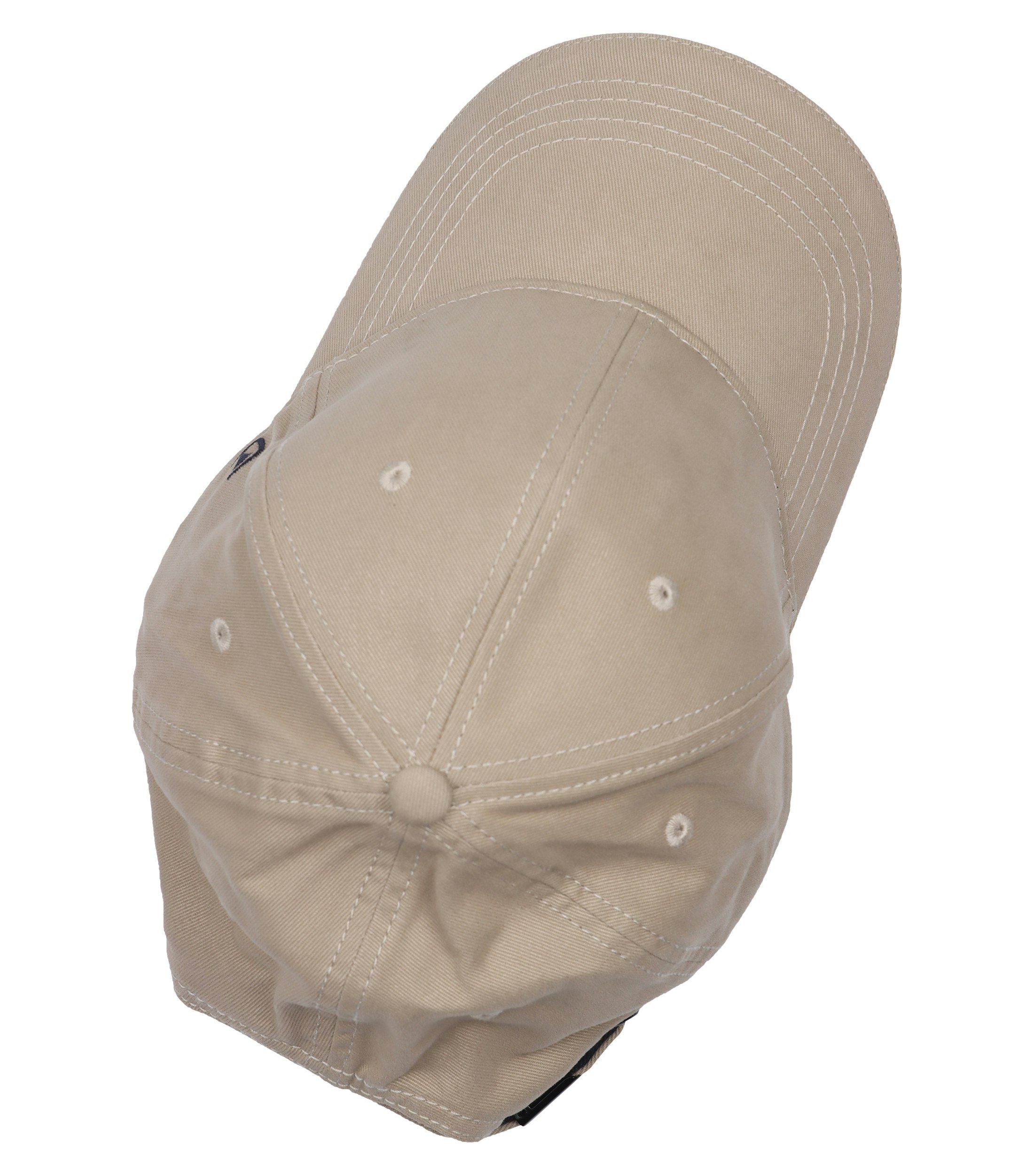 Ein Cap im uni Muster in der Farbe Beige