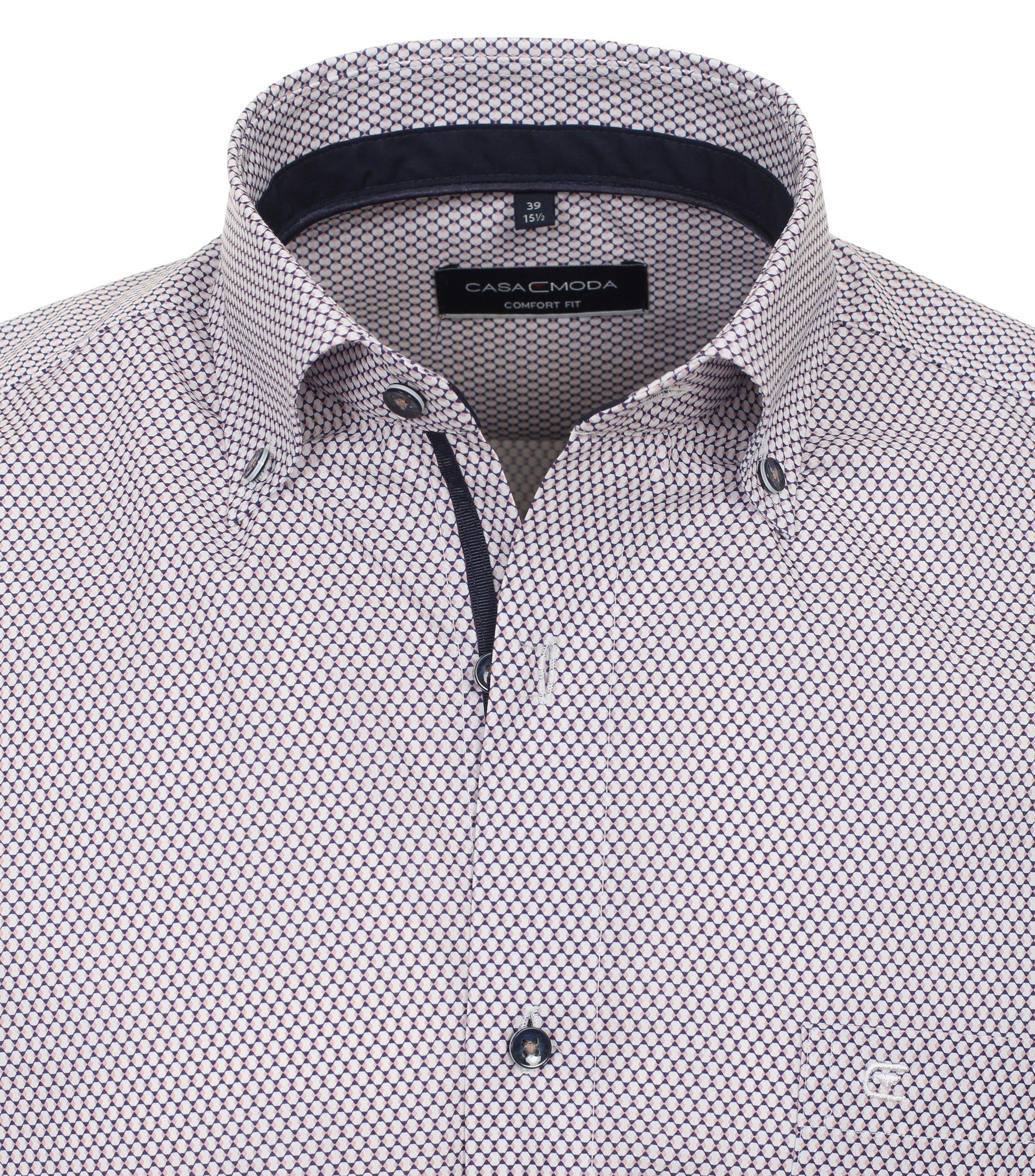 Ein Businesshemd im Print Muster in der Farbe Dunkelblau