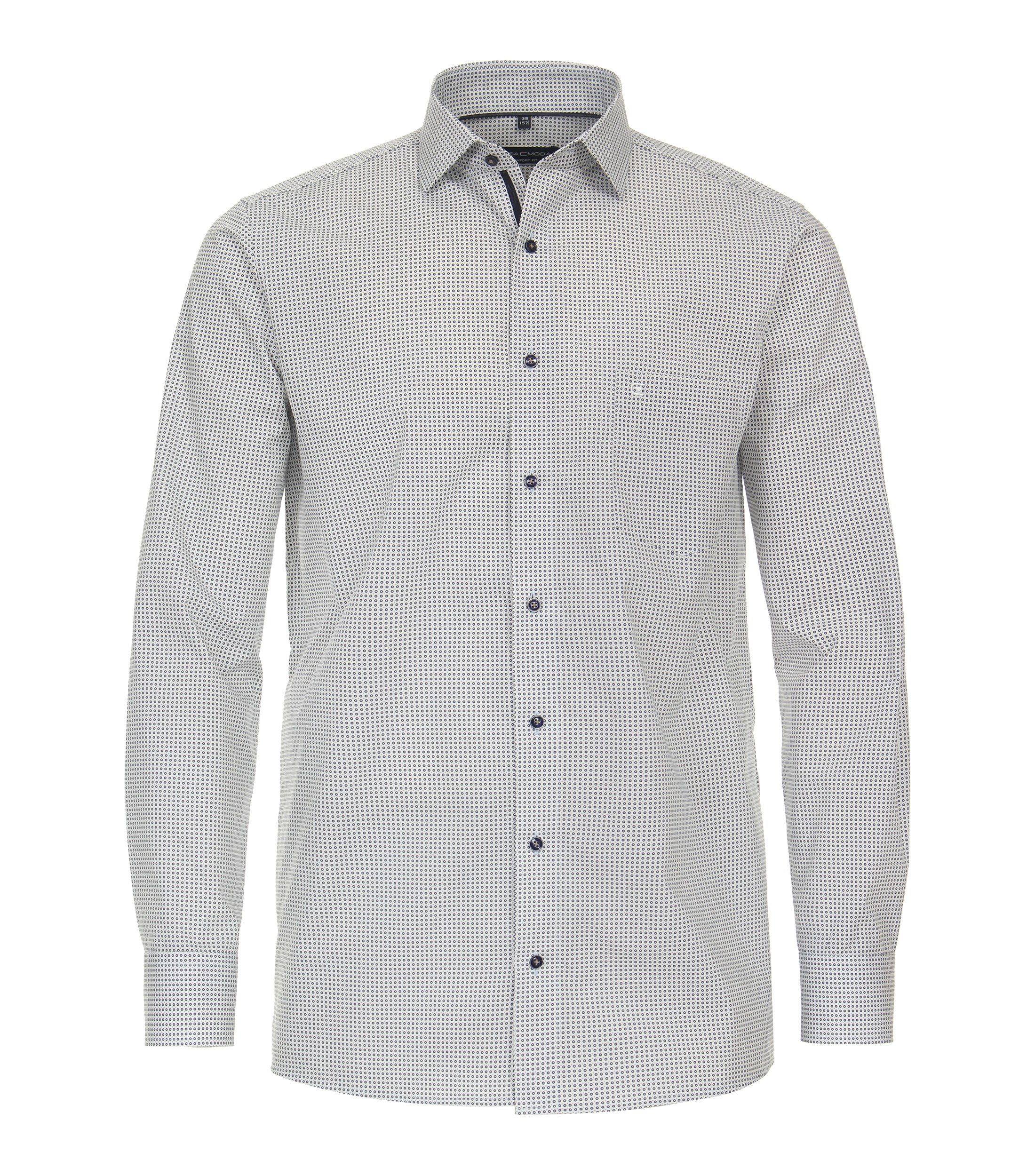 Ein Businesshemd im Print Muster in der Farbe Dunkelblau