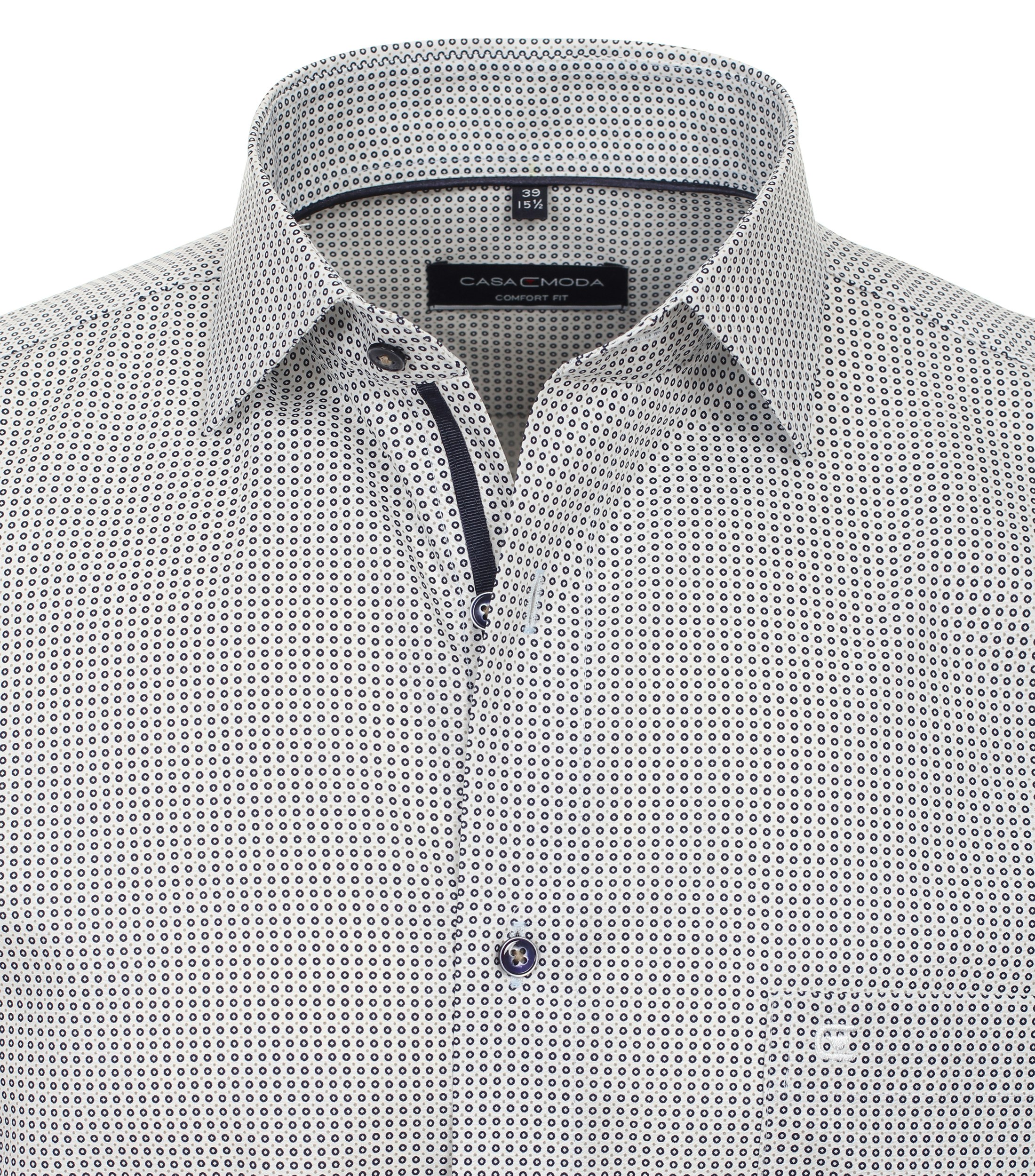 Ein Businesshemd im Print Muster in der Farbe Dunkelblau