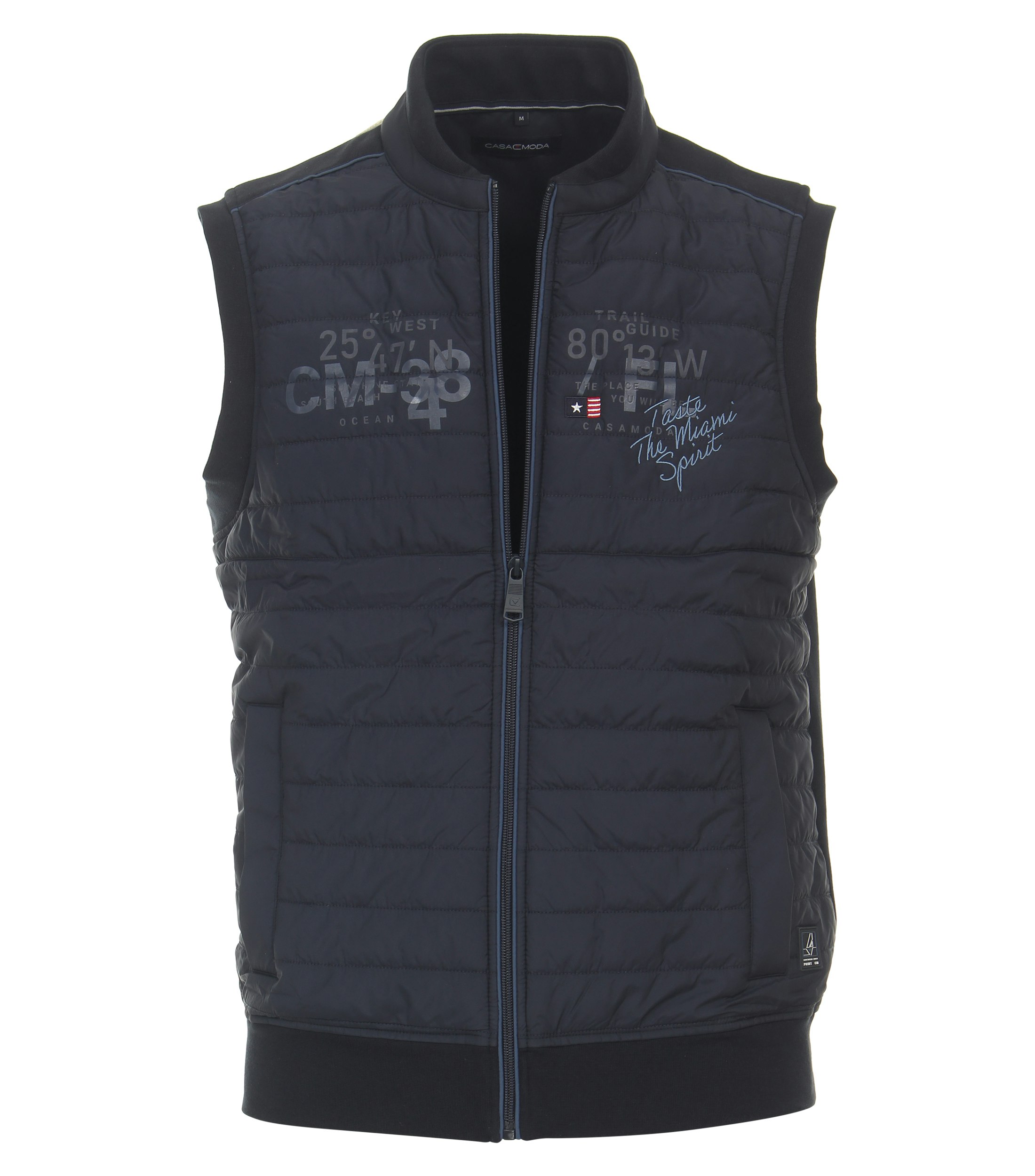 Ein Sweatweste im uni Muster in der Farbe Dunkelblau