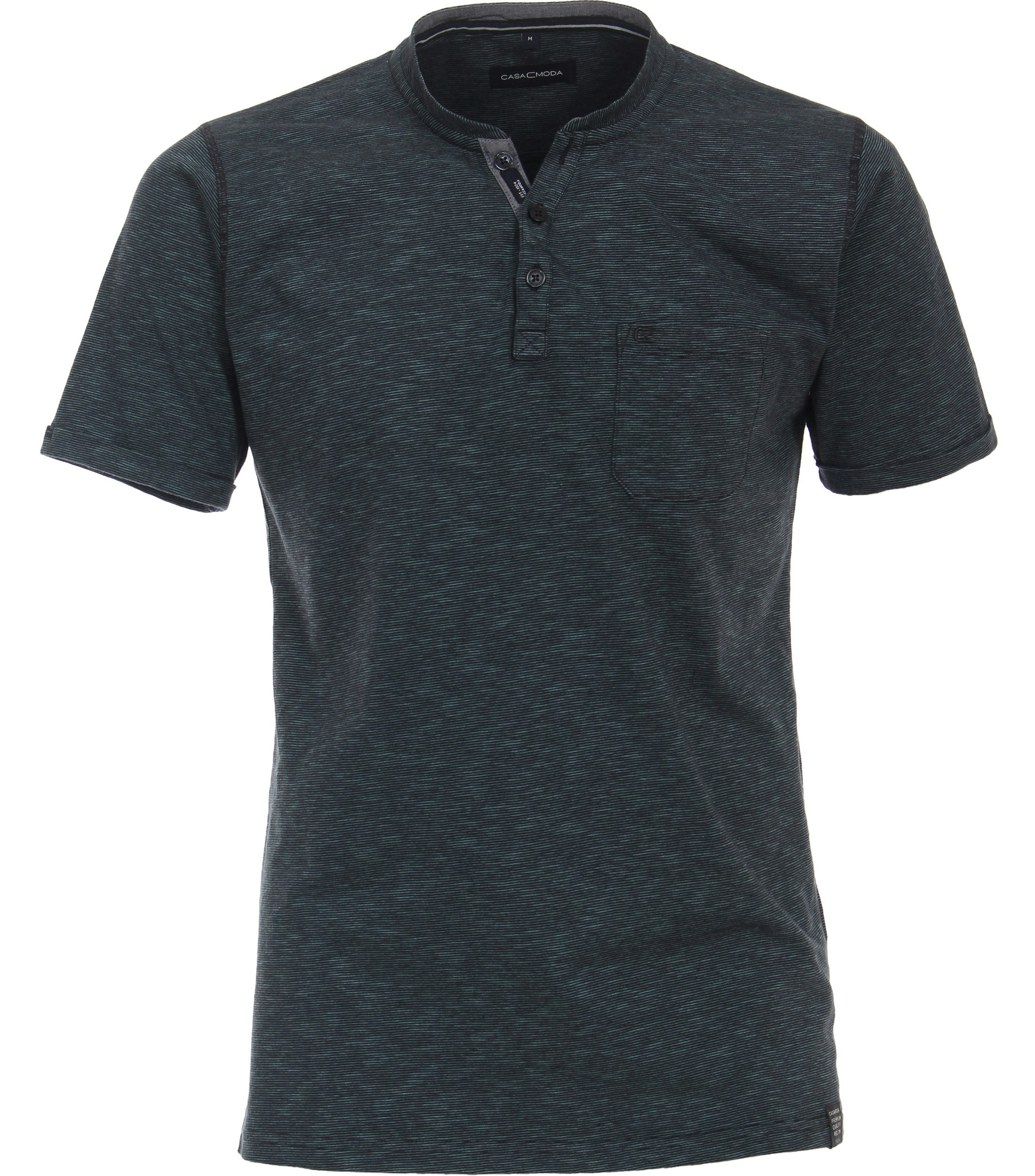 Ein T-Shirt im uni Muster in der Farbe Olive