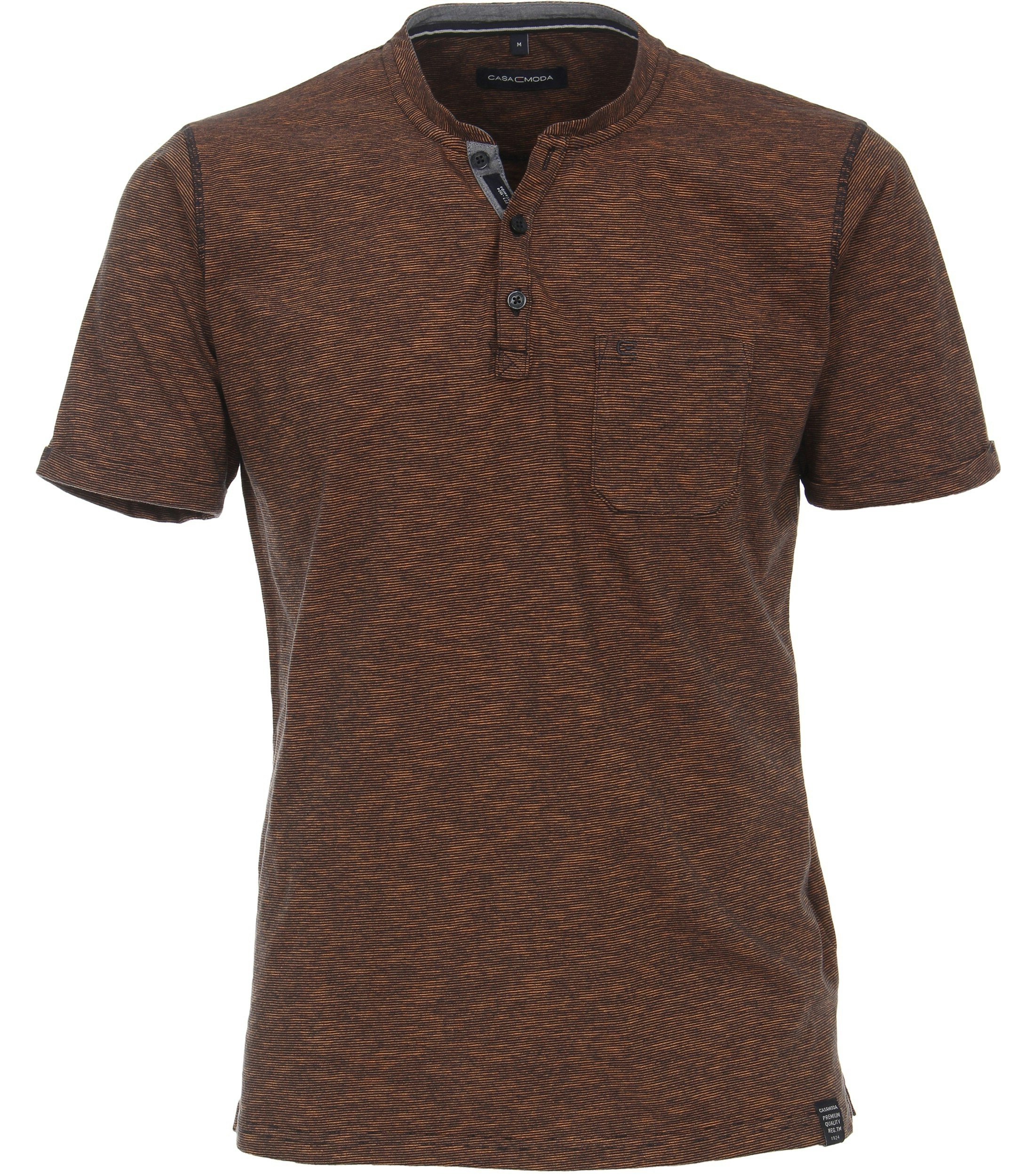 Ein T-Shirt im uni Muster in der Farbe Dunkelorange
