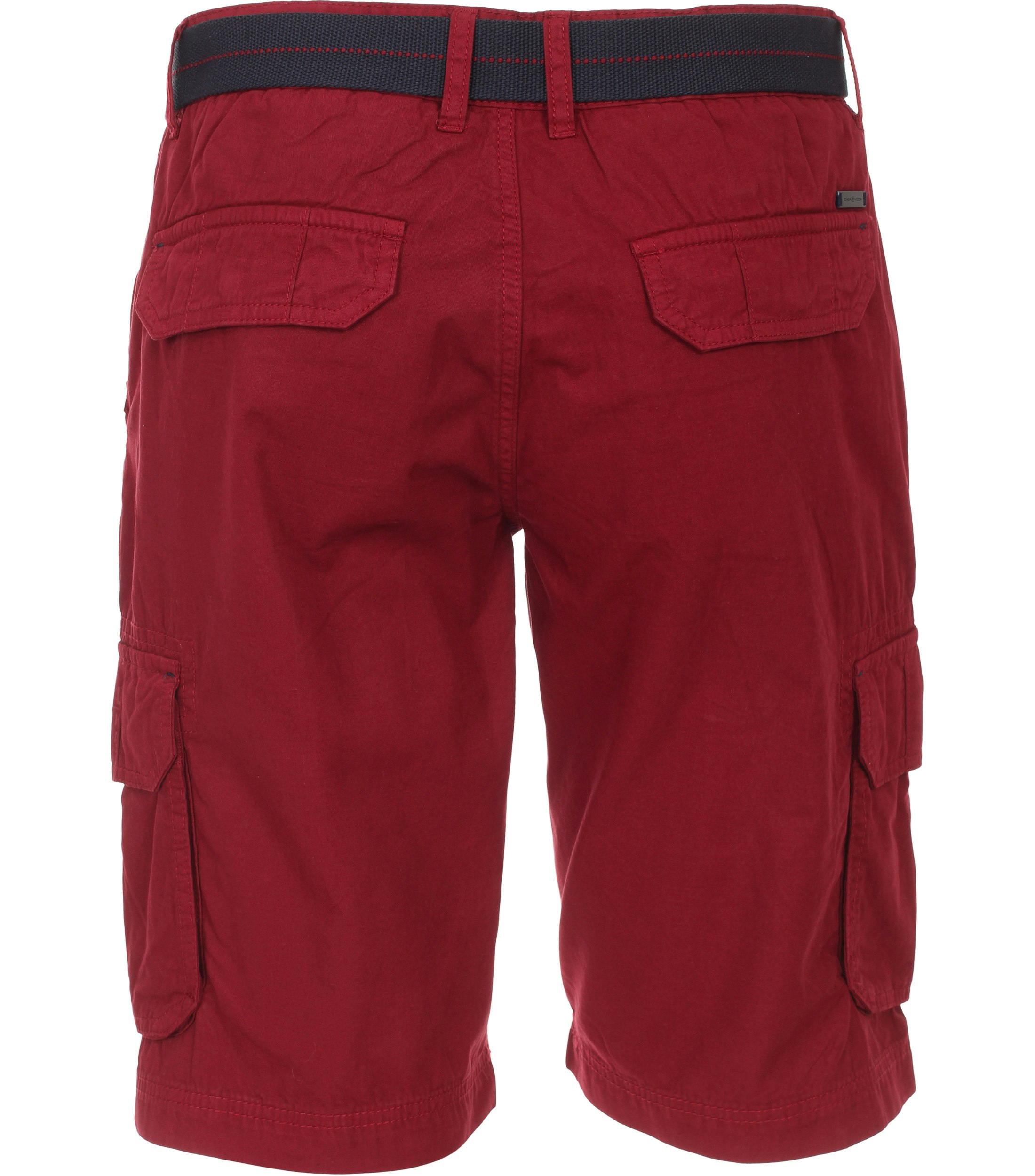 Eine Shorts im uni Muster in der Farbe Dunkelrot