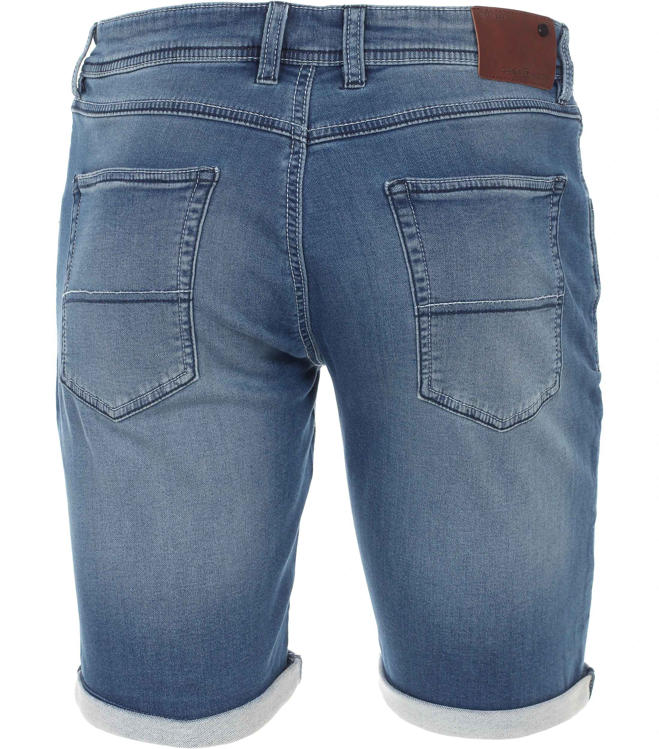 Shorts im unifarbenen Design in der Farbe Mittelblau