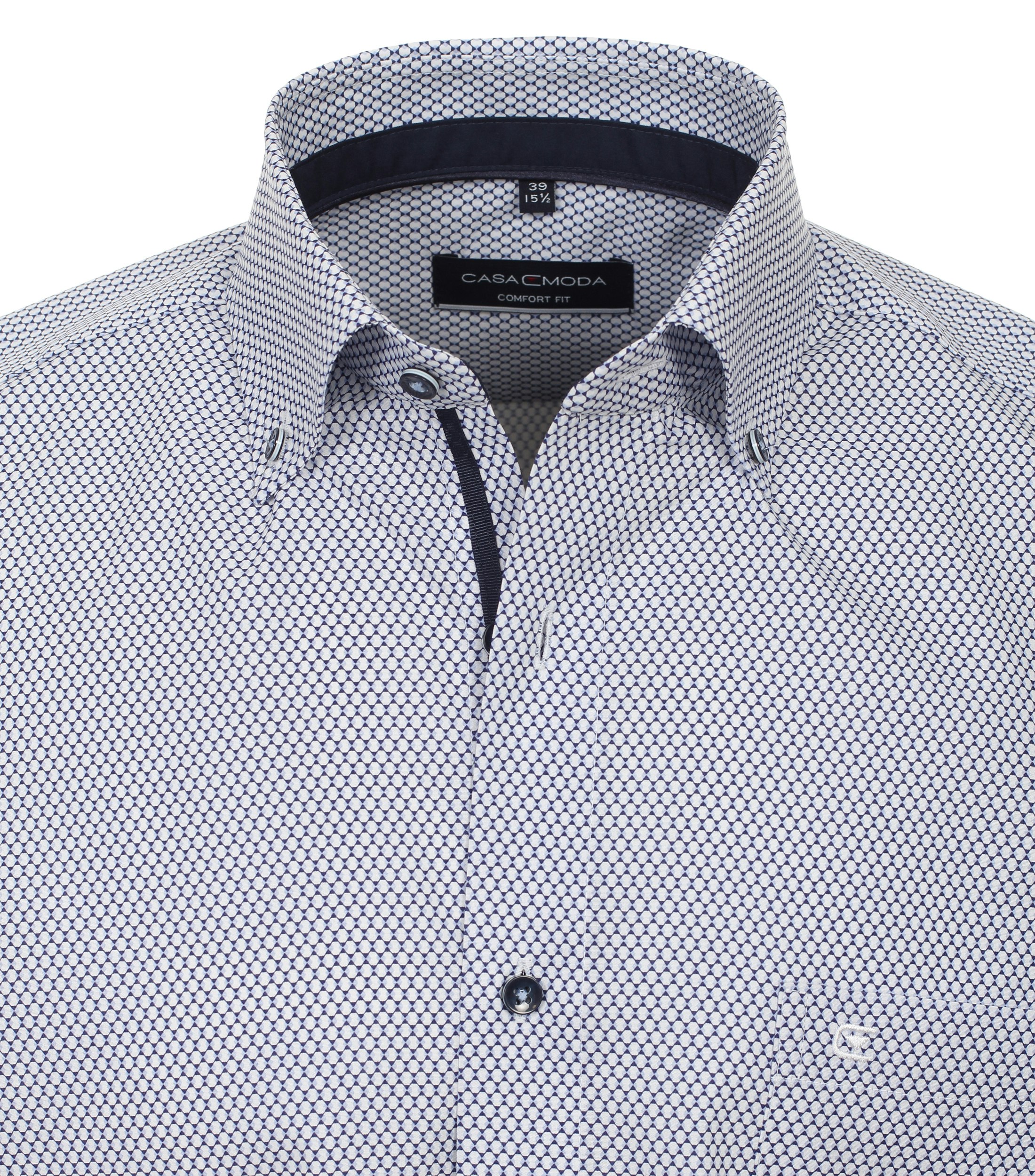 Ein Businesshemd im Print Muster in der Farbe Dunkelblau