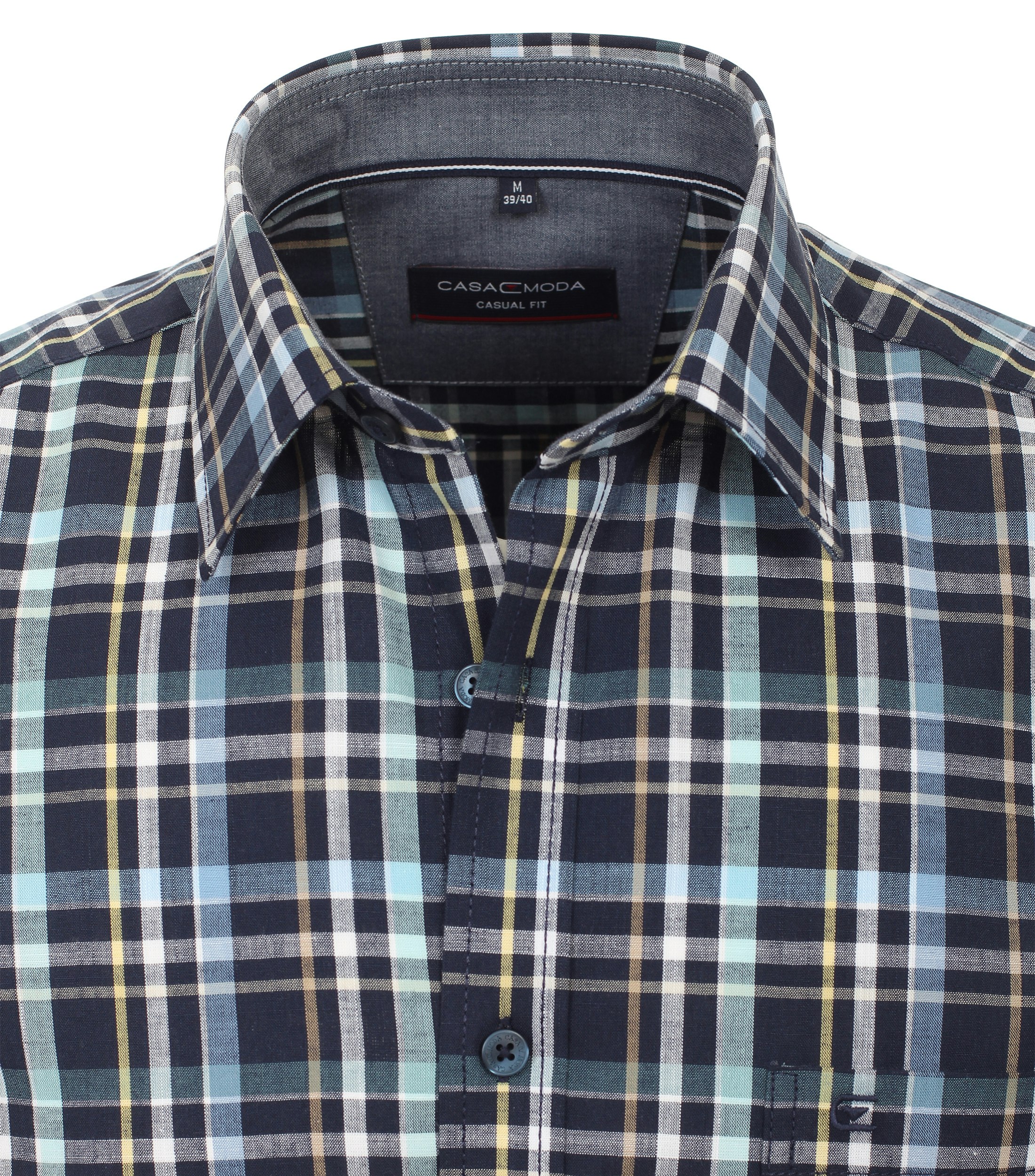 Ein Freizeithemd im kariert Muster in der Farbe Dunkelblau