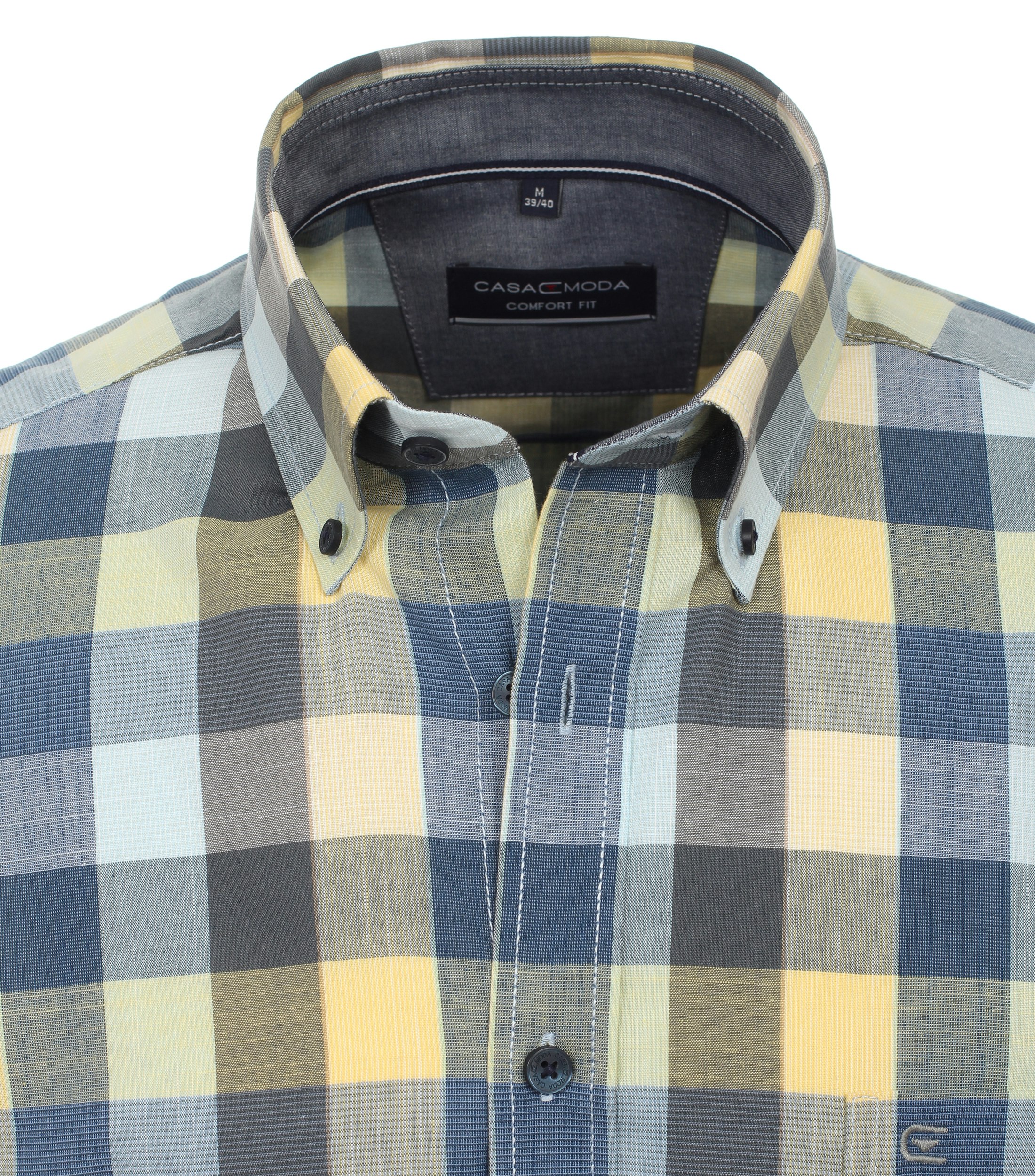 Ein Freizeithemd im kariert Muster in der Farbe Hellgelb