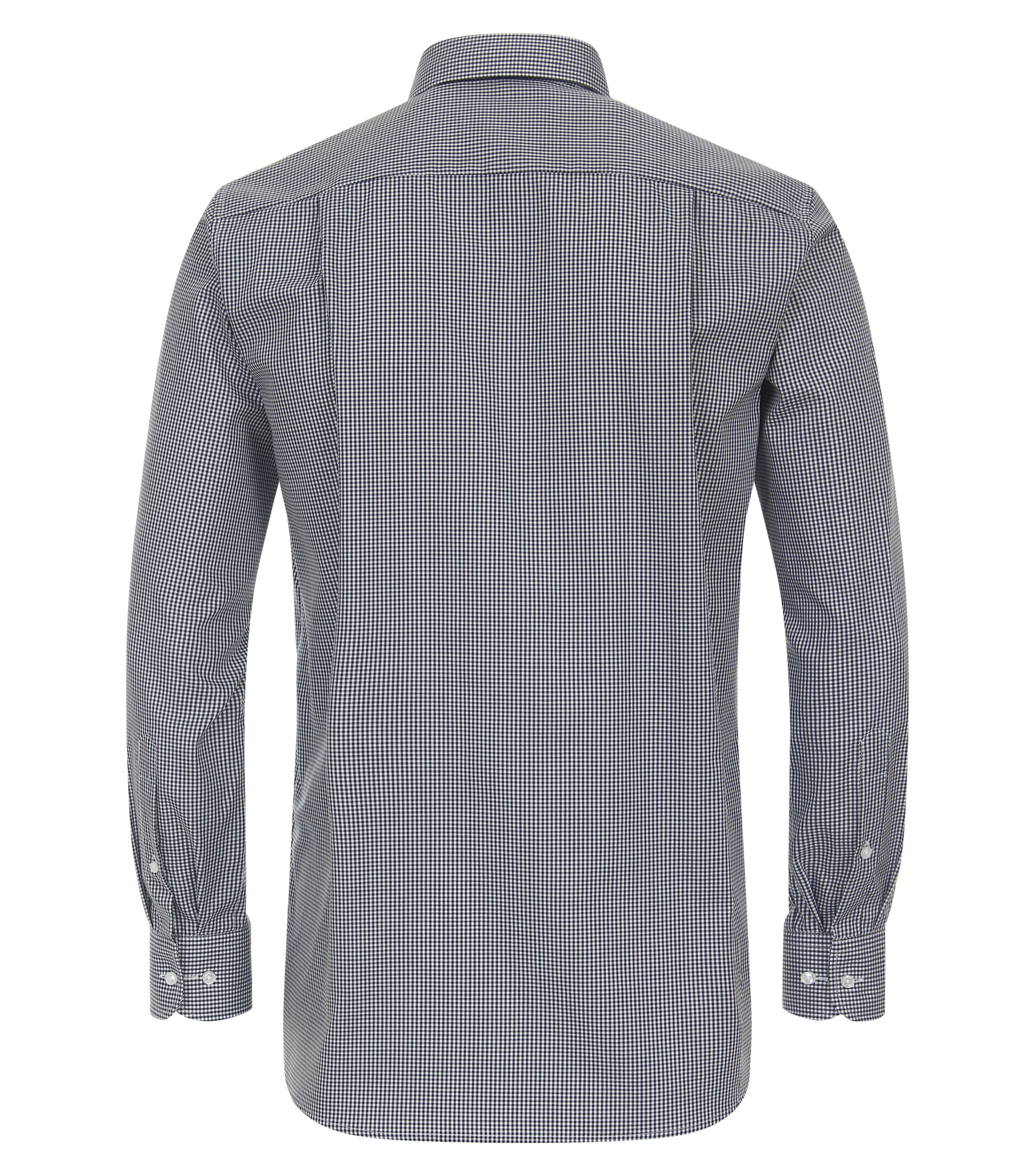 Ein Businesshemd im kariert Muster in der Farbe Mittelblau