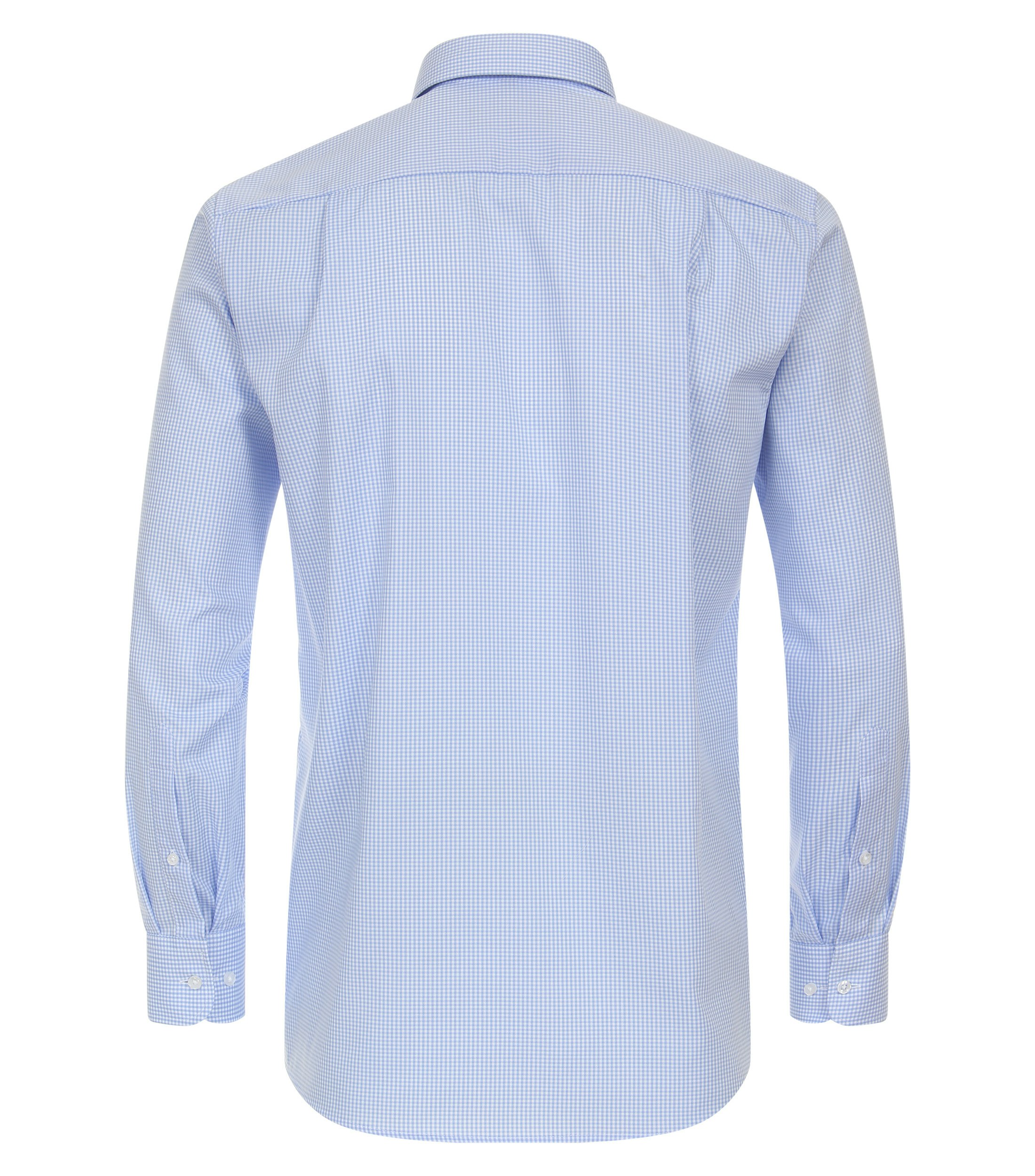 Ein Businesshemd im kariert Muster in der Farbe Hellblau