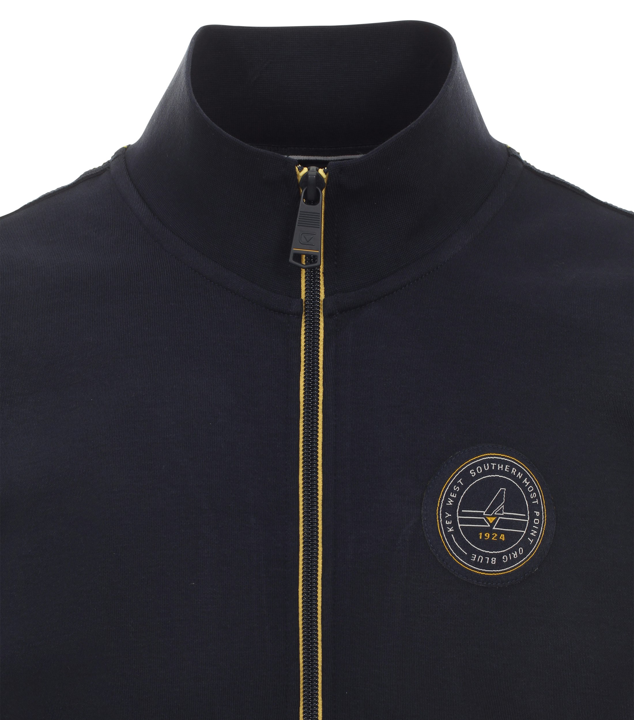 Ein Sweatweste im uni Muster in der Farbe Dunkelblau