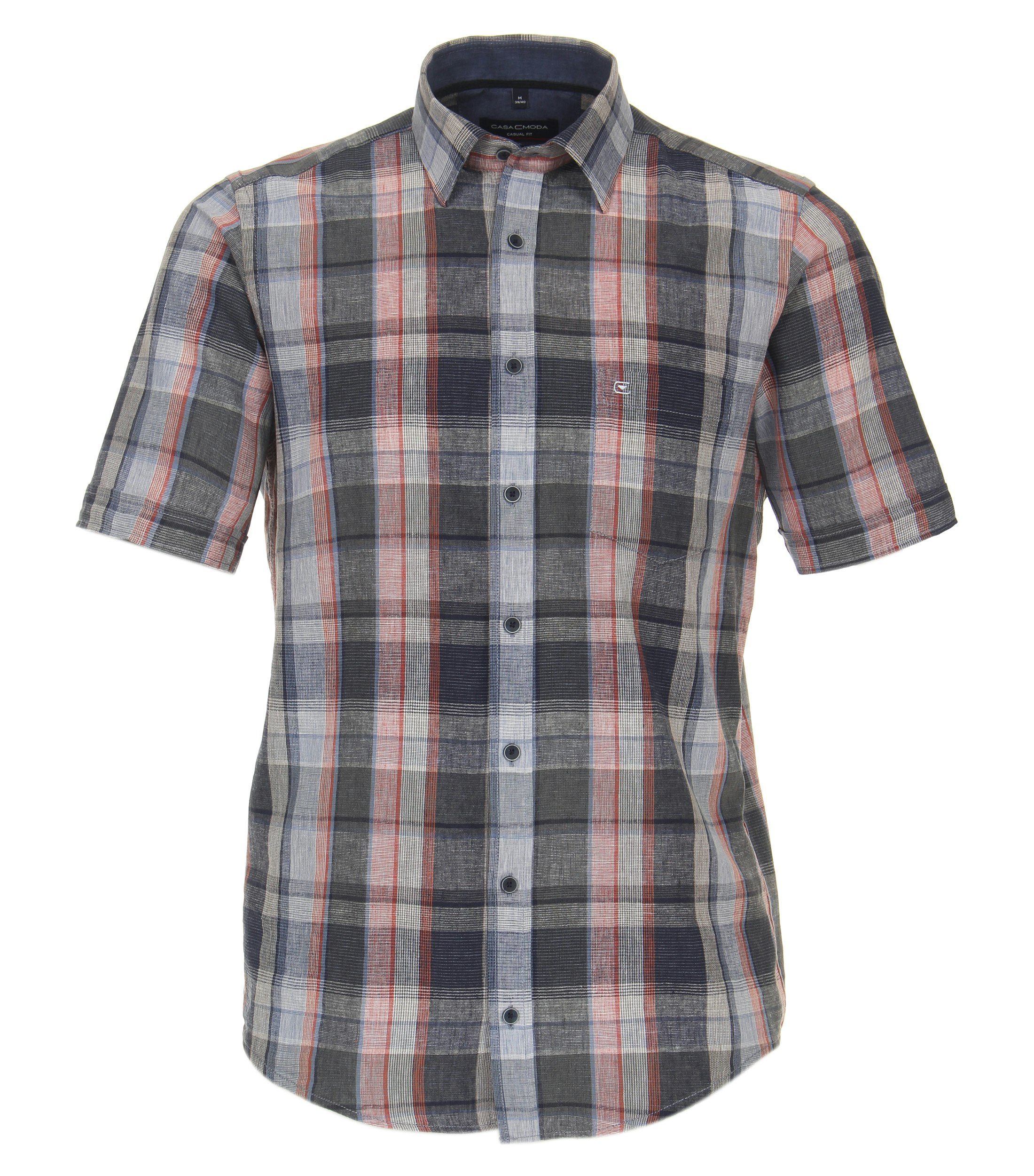 Ein Freizeithemd im kariert Muster in der Farbe Grau