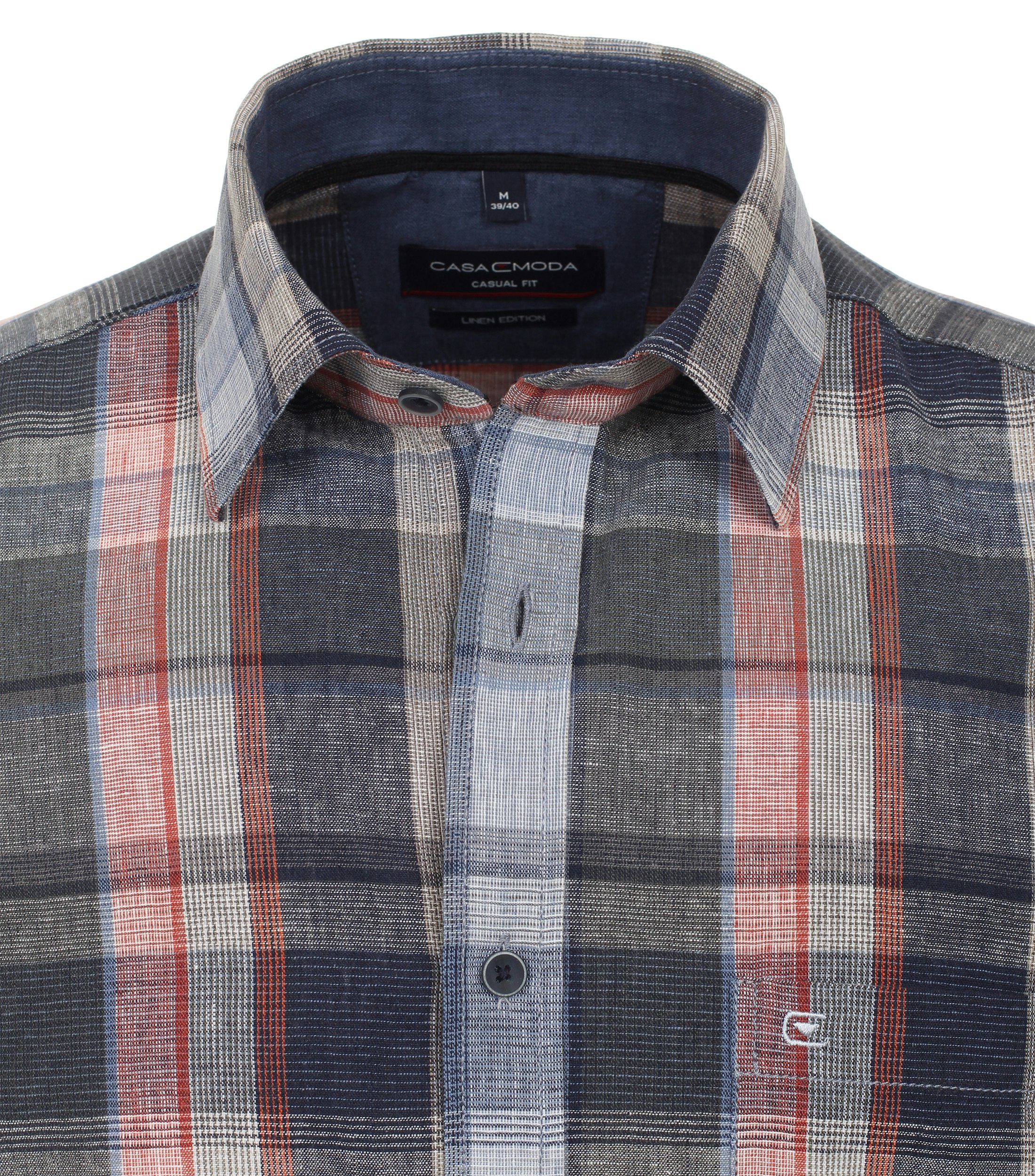 Ein Freizeithemd im kariert Muster in der Farbe Grau