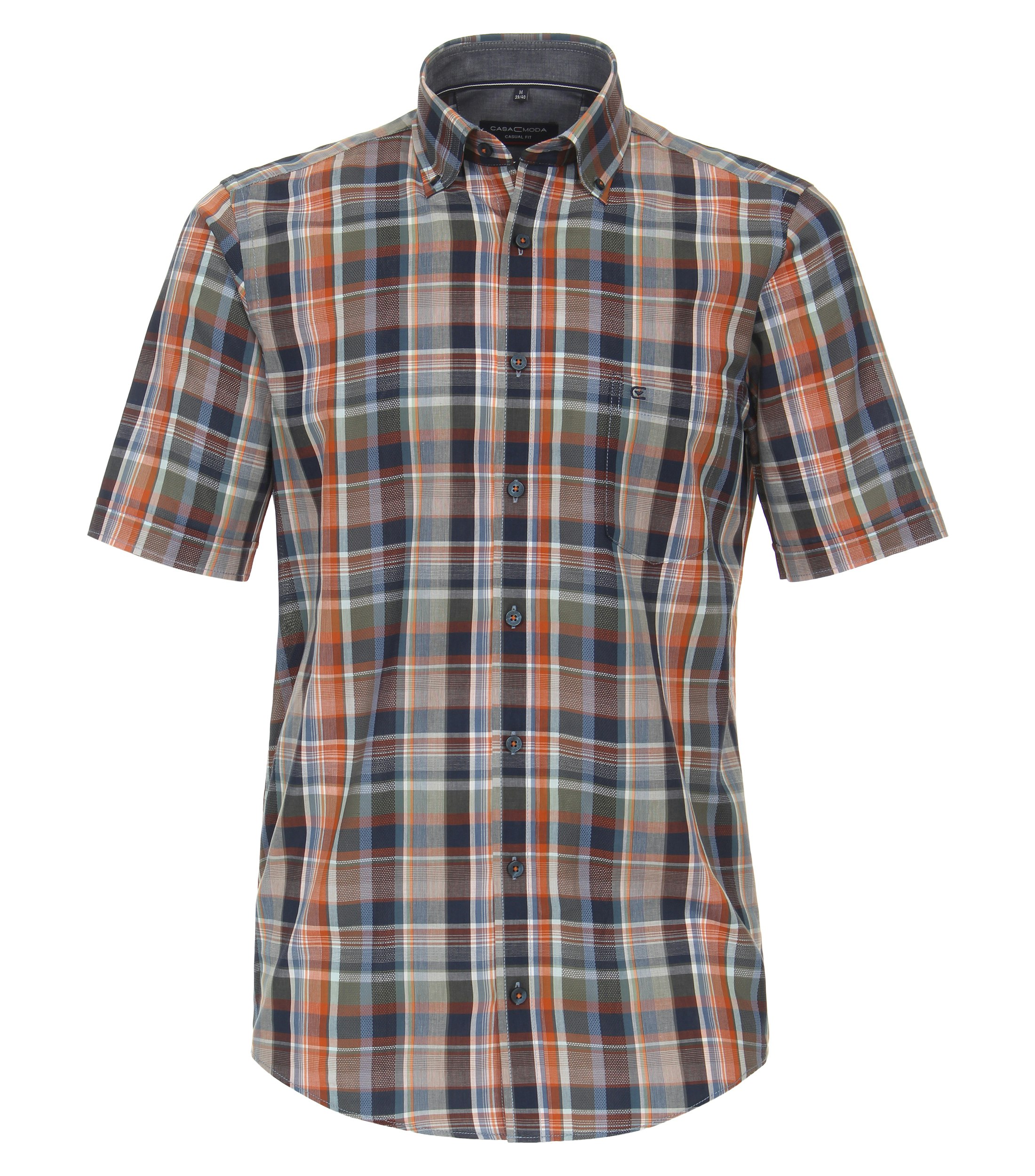 Ein Freizeithemd im kariert Muster in der Farbe Orange