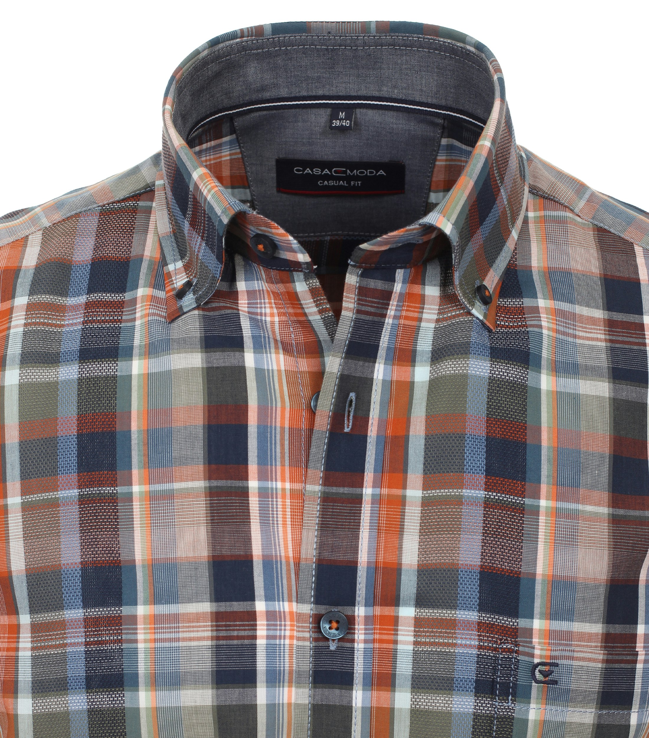 Ein Freizeithemd im kariert Muster in der Farbe Orange