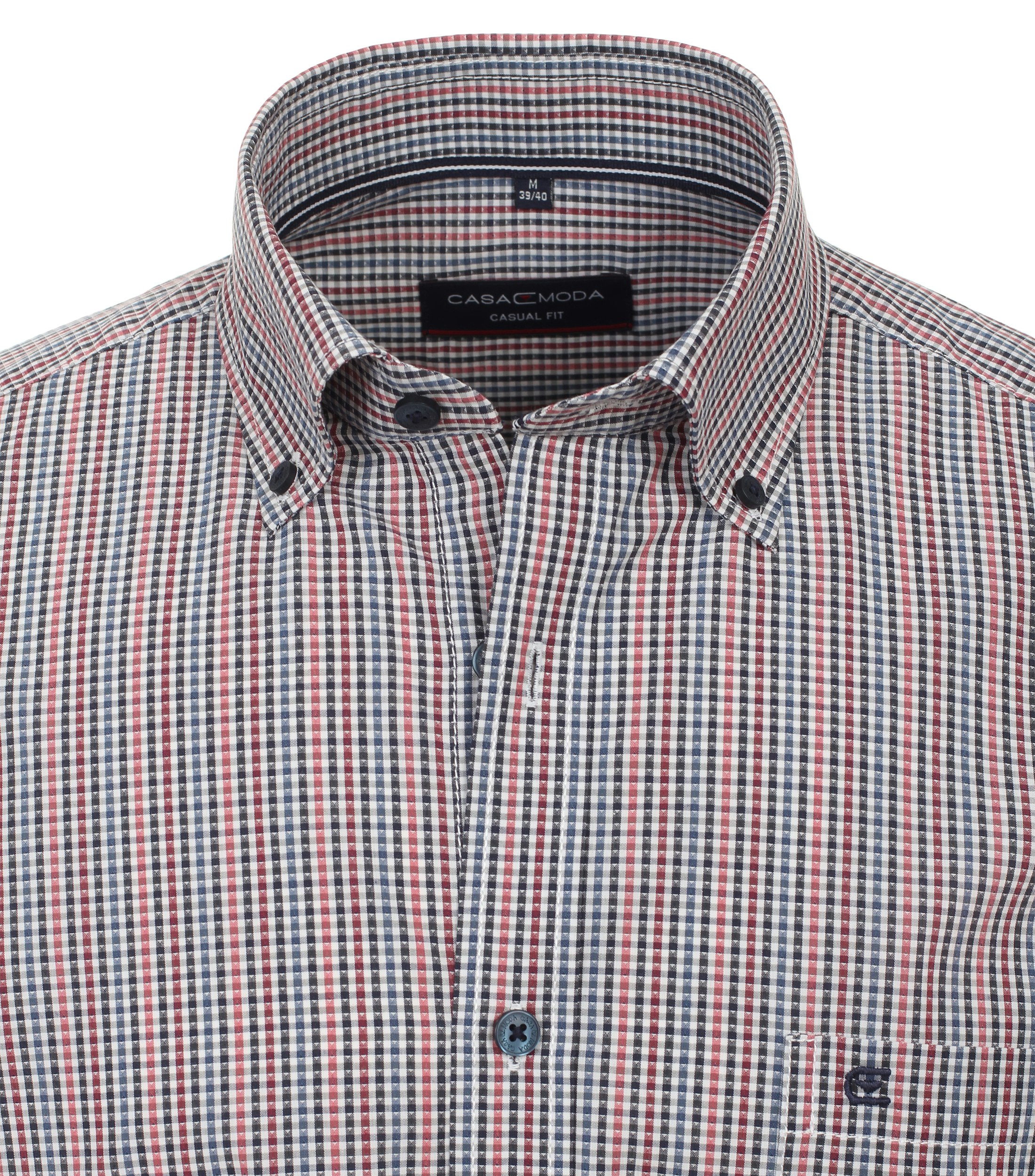 Ein Freizeithemd im kariert Muster in der Farbe Hellrot