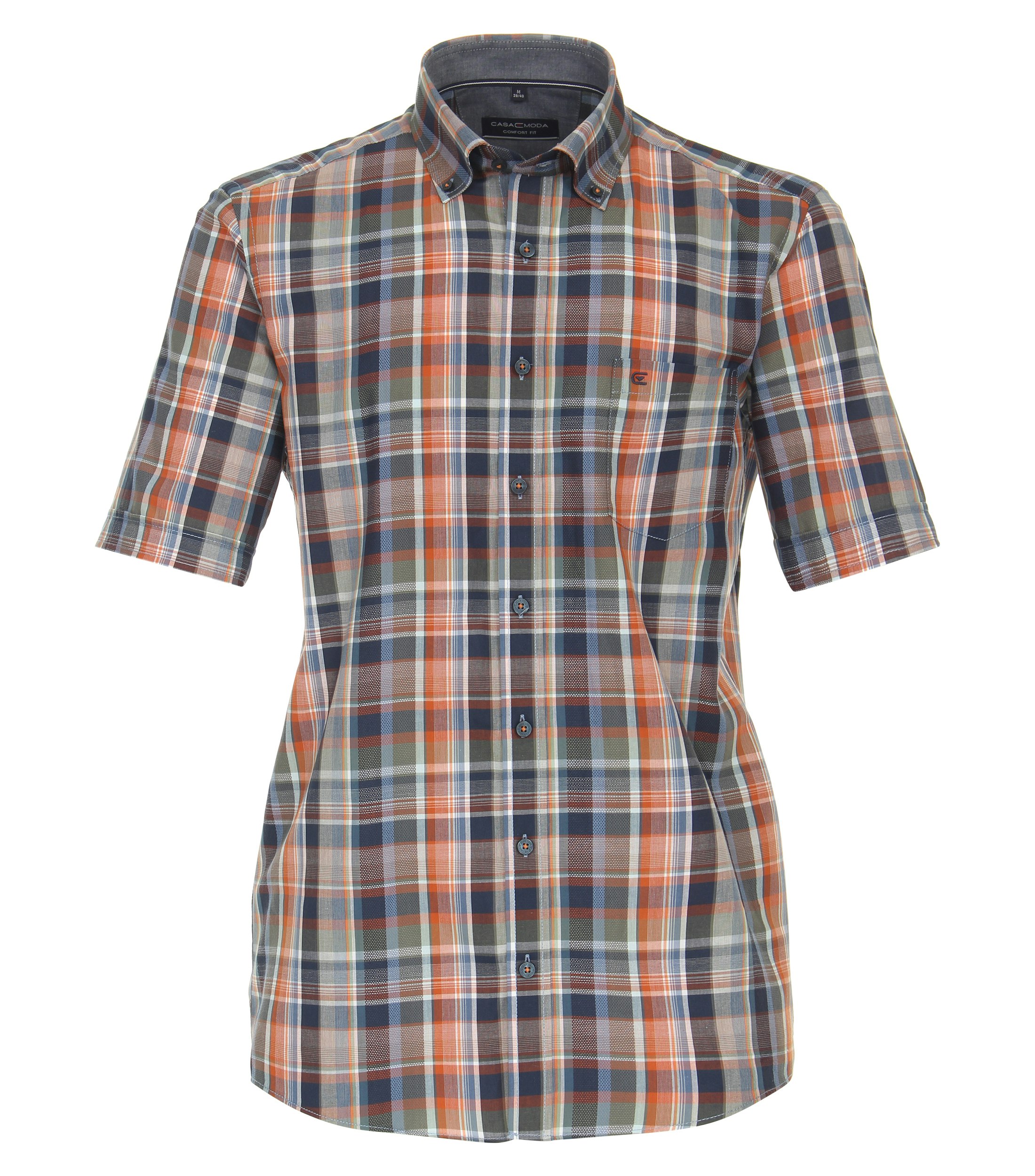 Ein Freizeithemd im kariert Muster in der Farbe Orange
