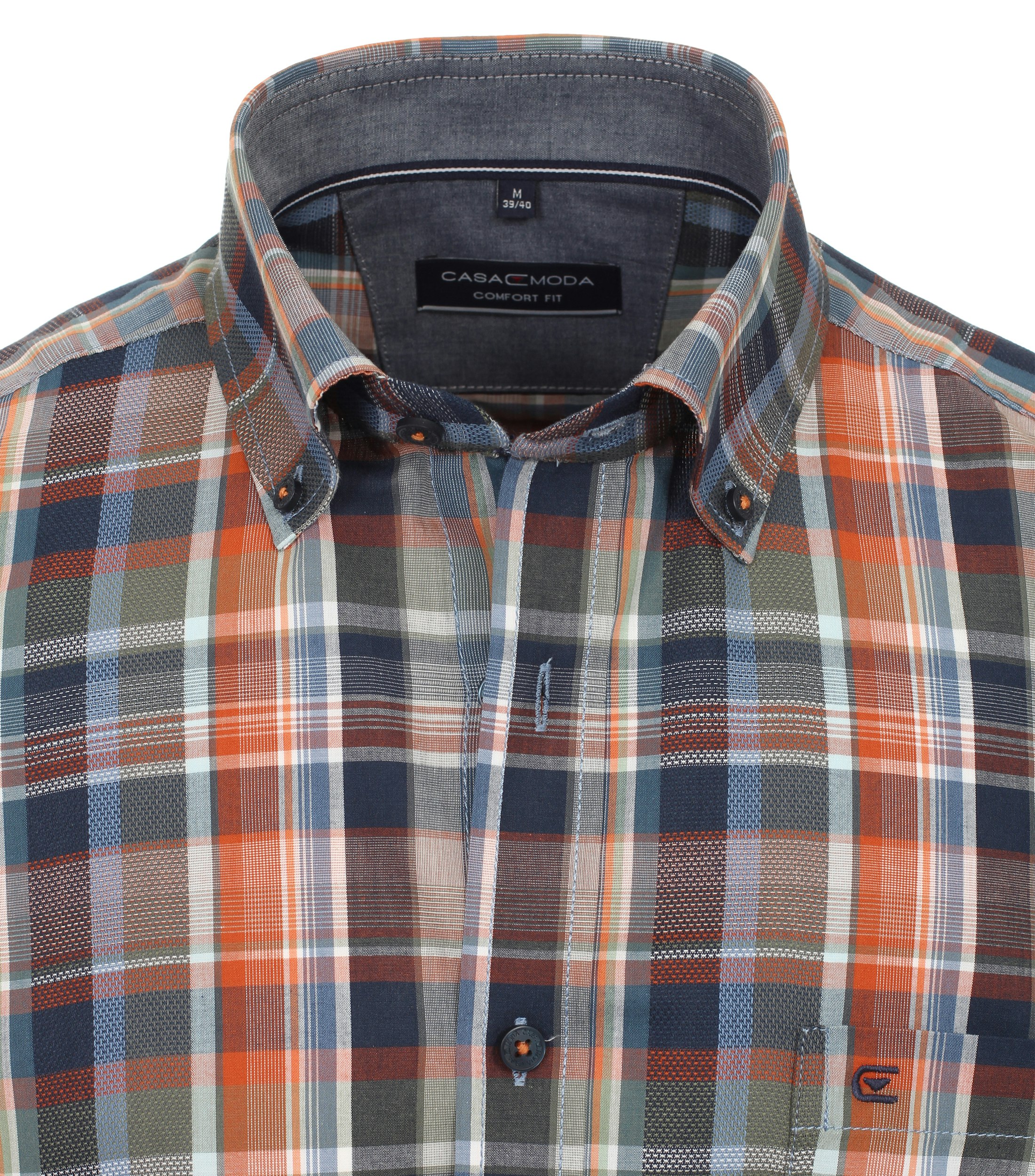 Ein Freizeithemd im kariert Muster in der Farbe Orange