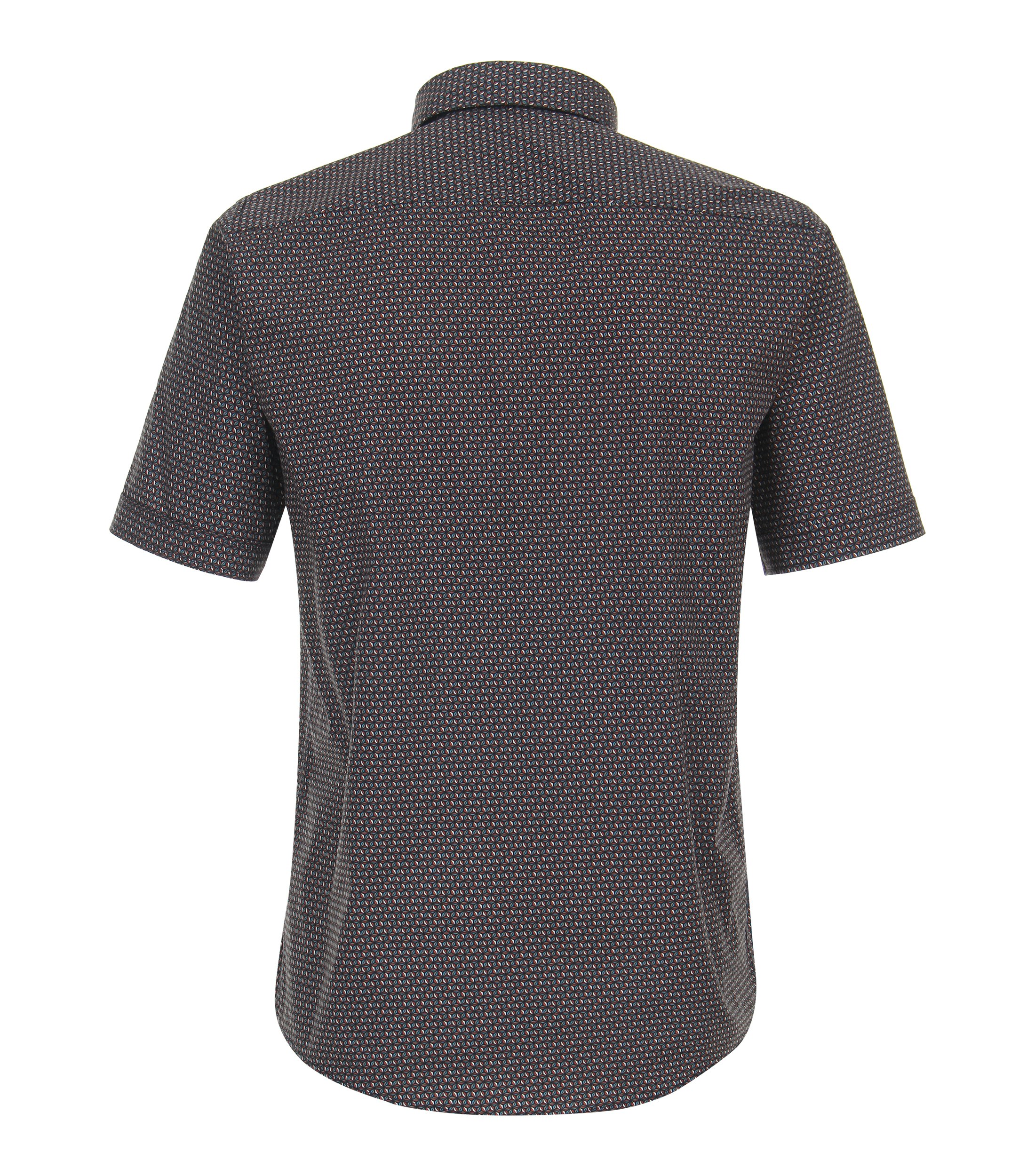 Ein Freizeithemd im Print Muster in der Farbe Dunkelorange