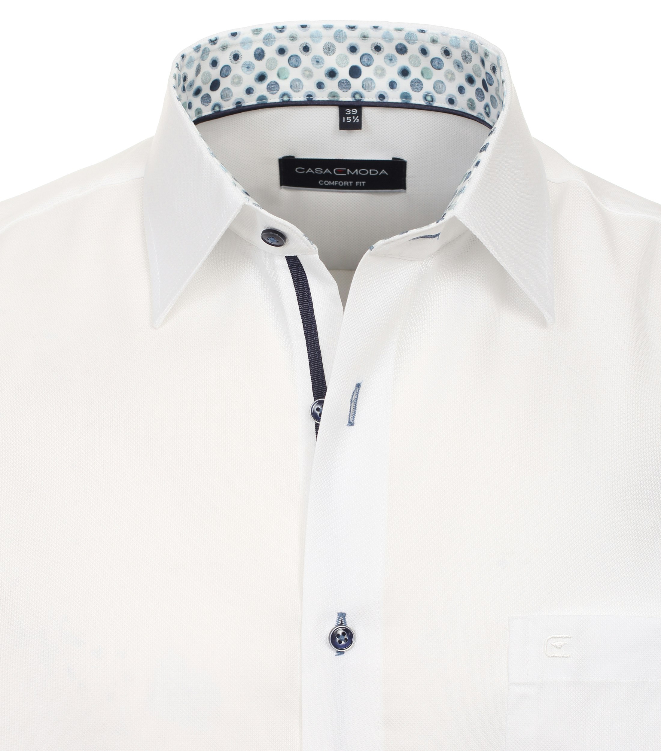 Ein Businesshemd im uni Muster in der Farbe Weiß