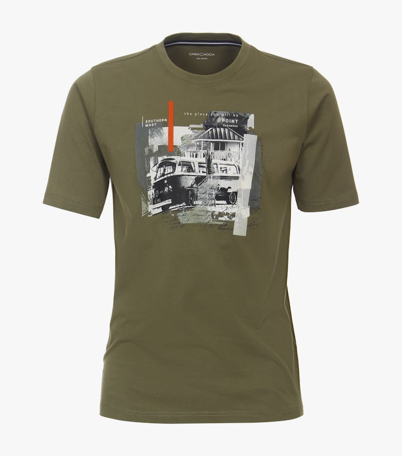 T-Shirt in Olive - CASAMODA