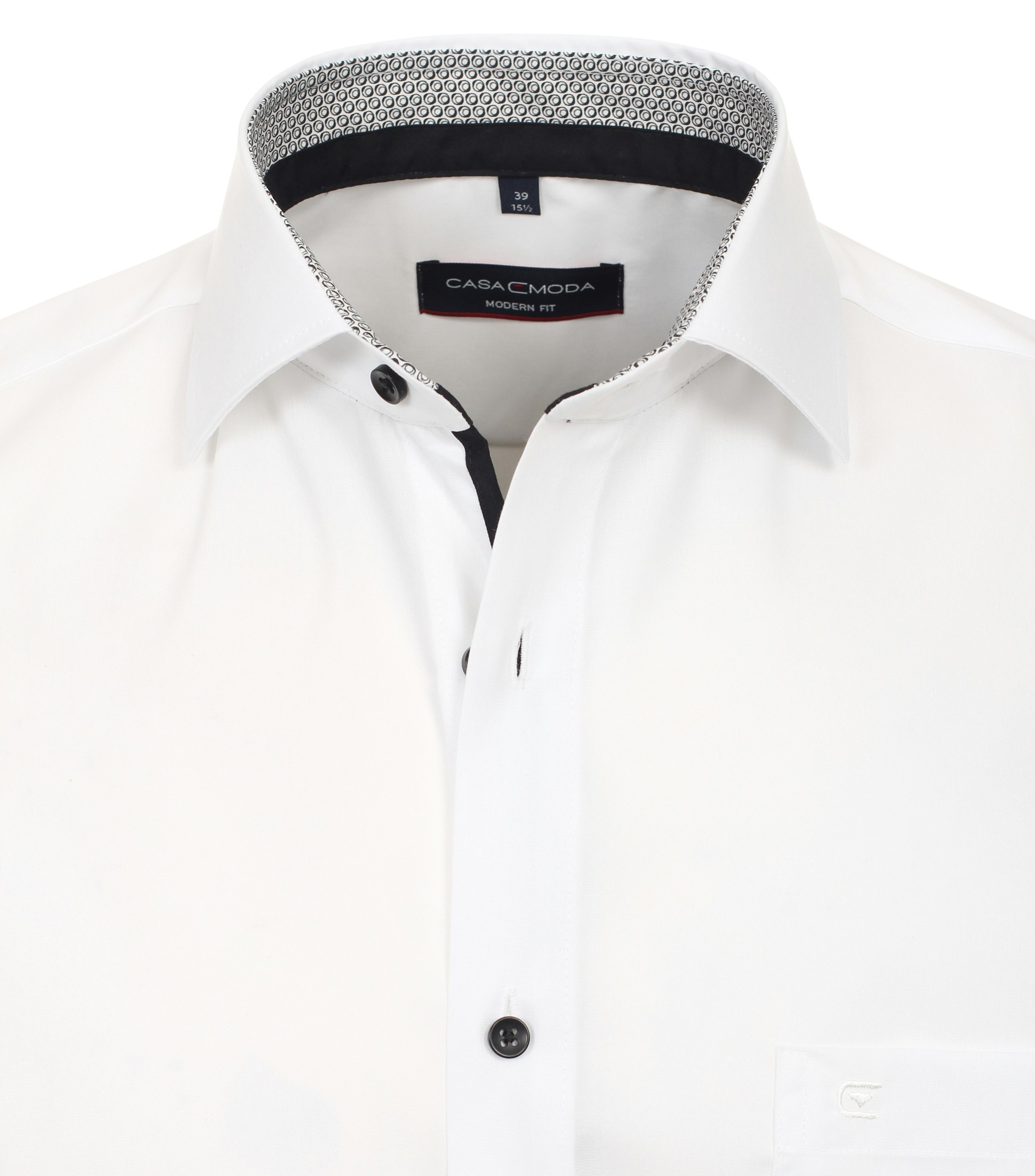 Ein Businesshemd im uni Muster in der Farbe Schneeweiß