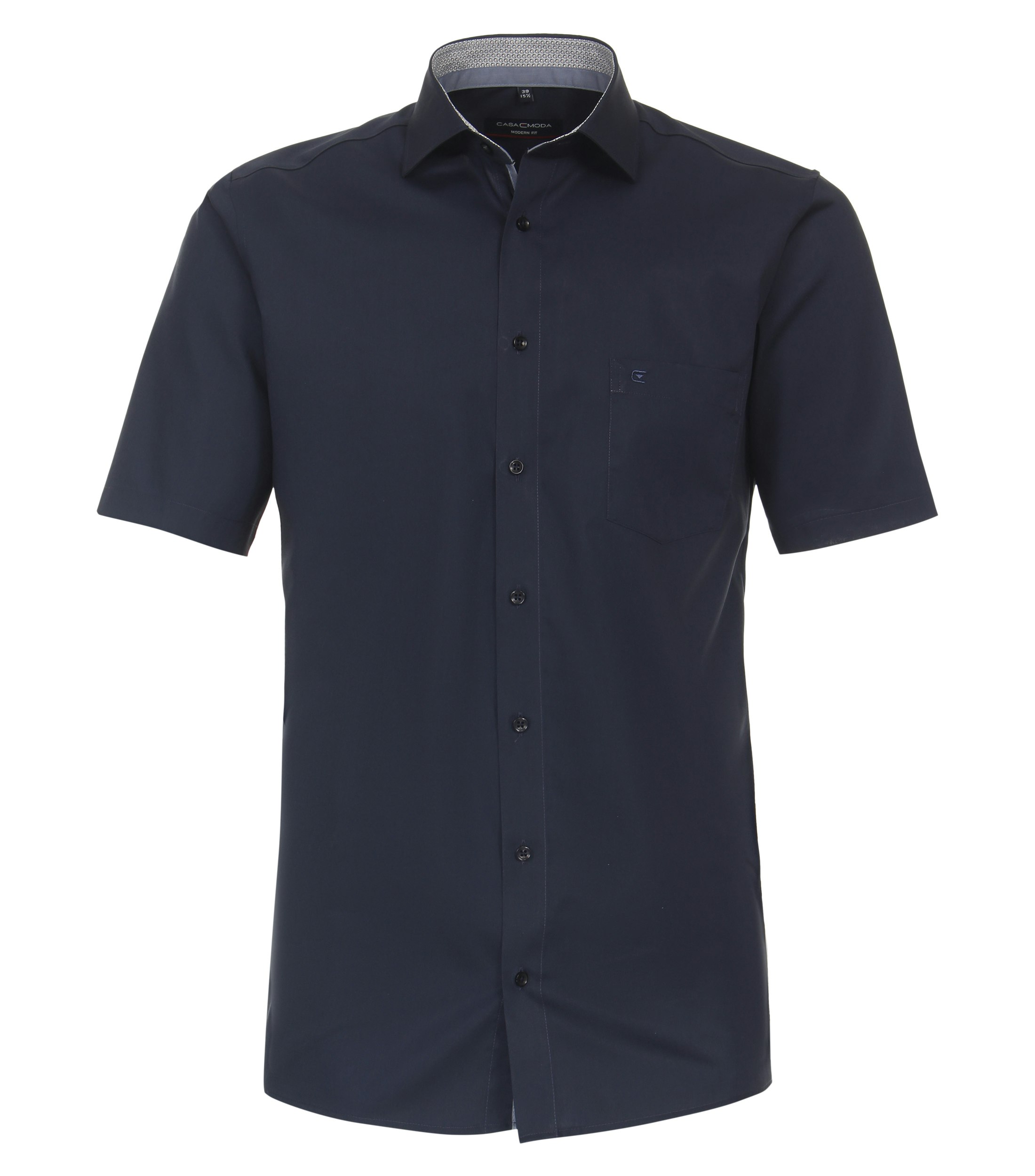 Ein Businesshemd im uni Muster in der Farbe Dunkelblau