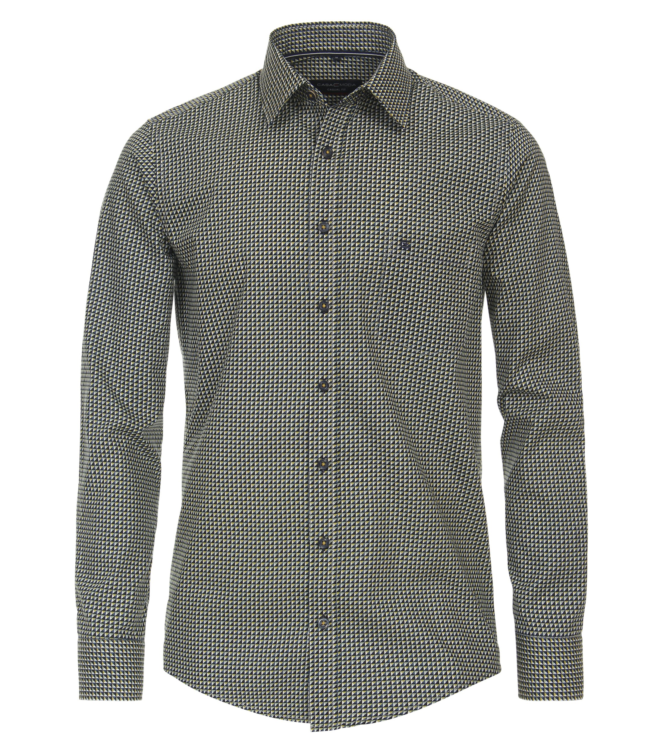 Ein Freizeithemd im Print Muster in der Farbe Gelb