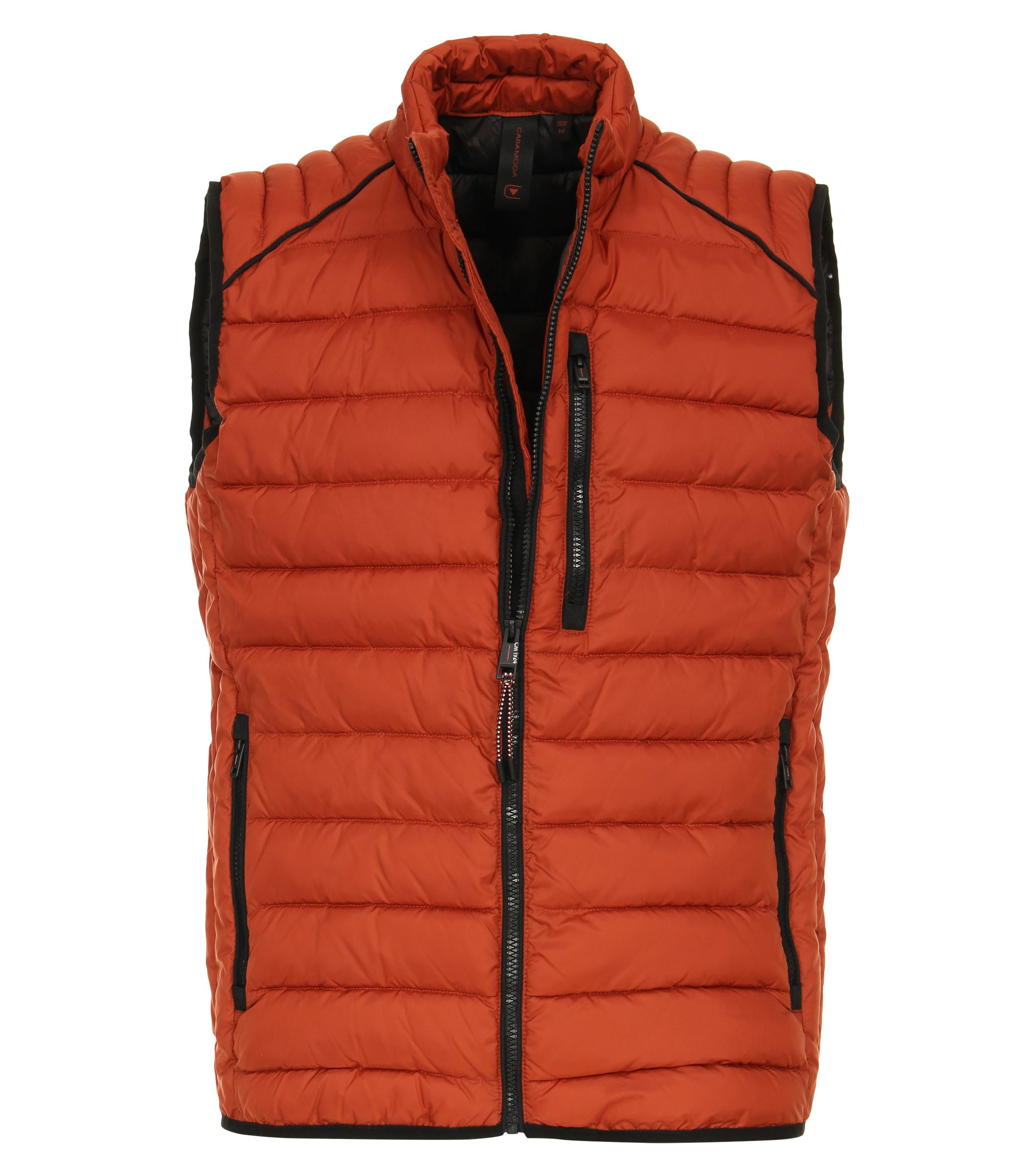 Ein Weste im uni Muster in der Farbe Dunkelorange