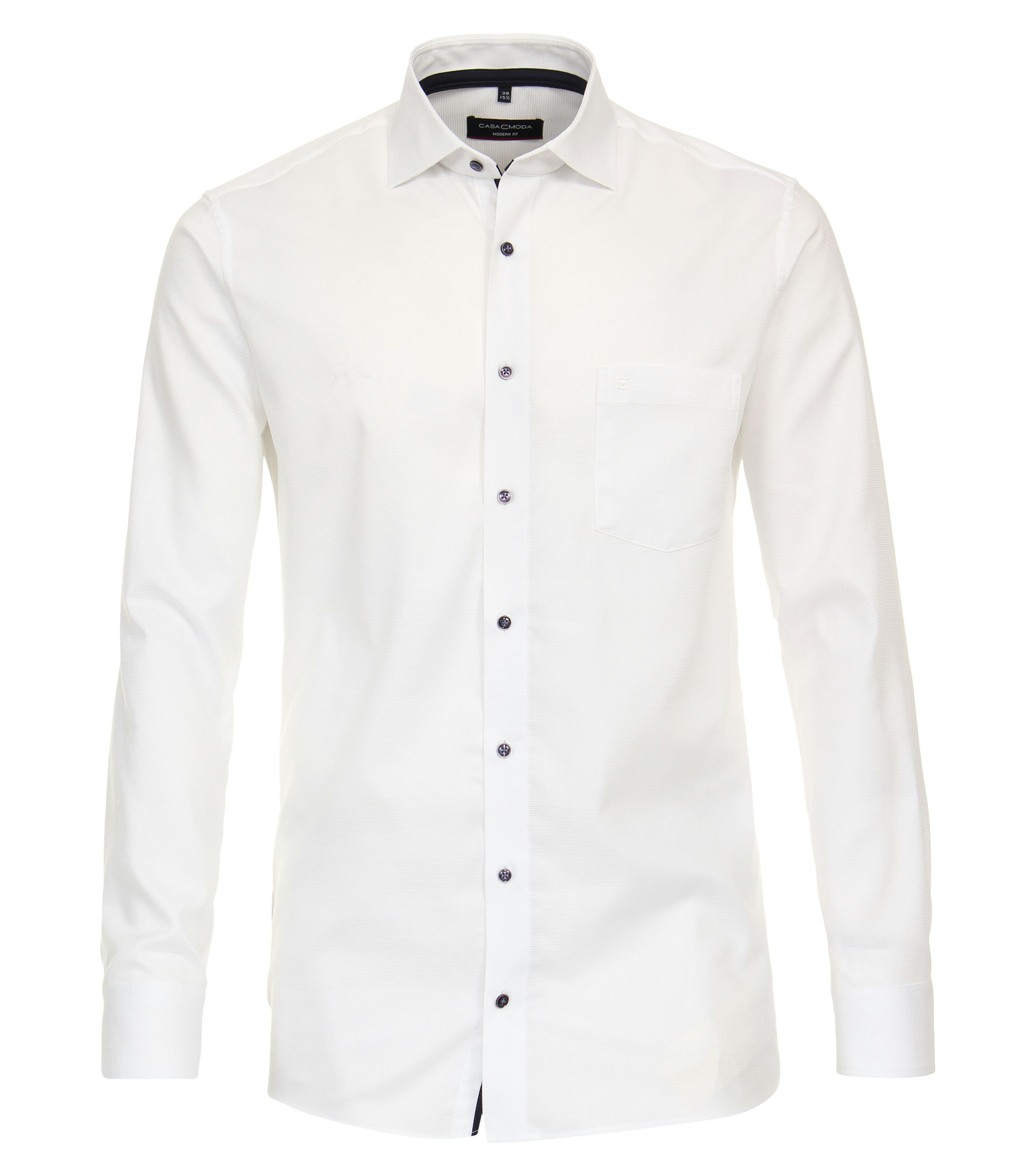 Ein Businesshemd im uni Muster in der Farbe Weiß