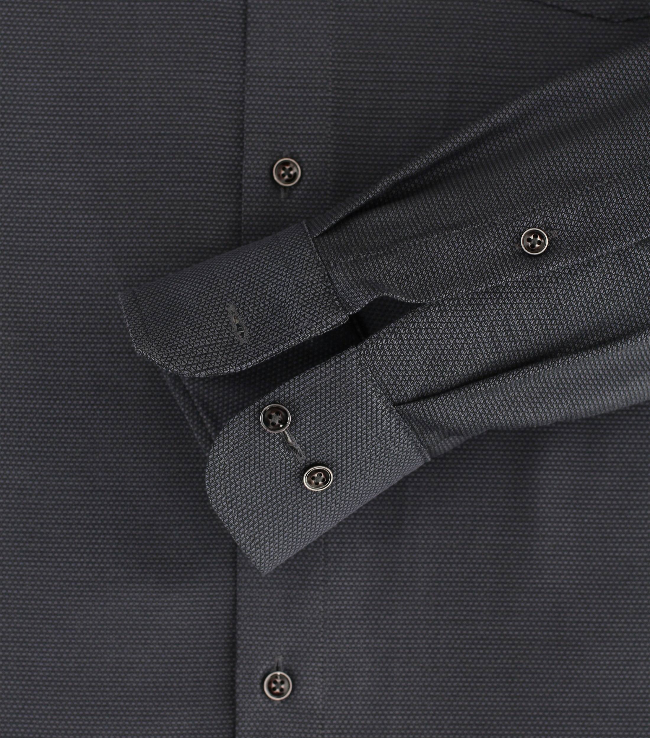Ein Businesshemd im uni Muster in der Farbe Dunkelgrau